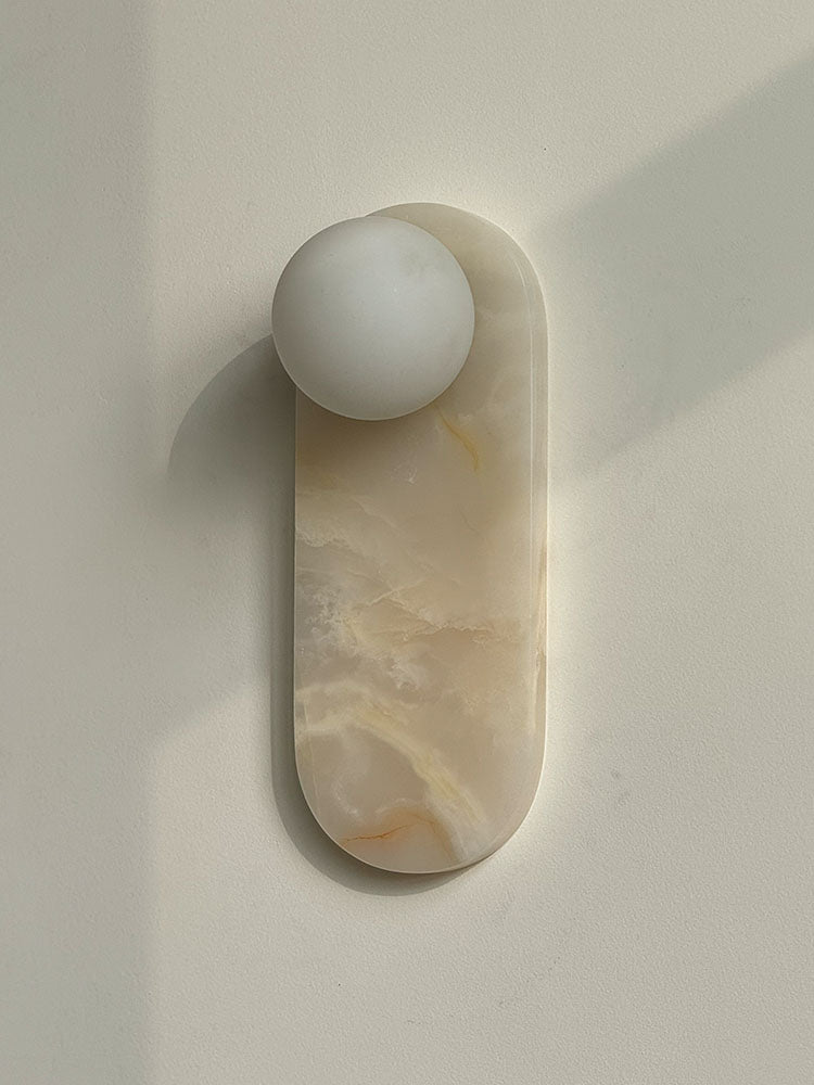 Comarion Nordic Art Weißer Marmor Jade Wandleuchte-Letslighting