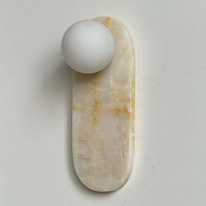 Comarion Nordic Art Weißer Marmor Jade Wandleuchte-Letslighting