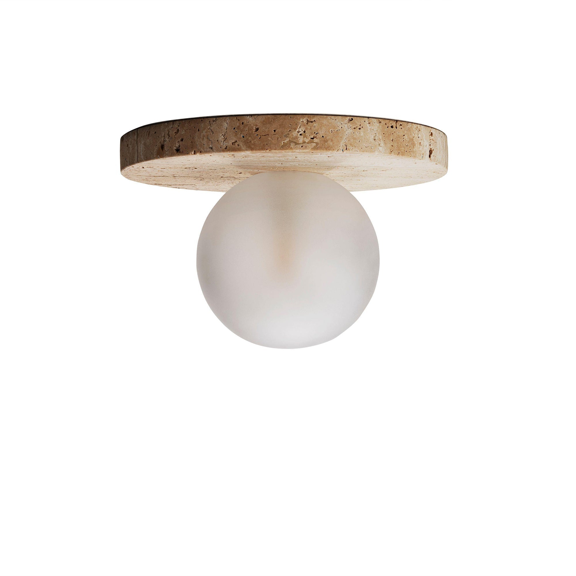 Arthaen Modern Minimalist Marble Travertine Flushmount Sconce Wall Lamp - Letslighting