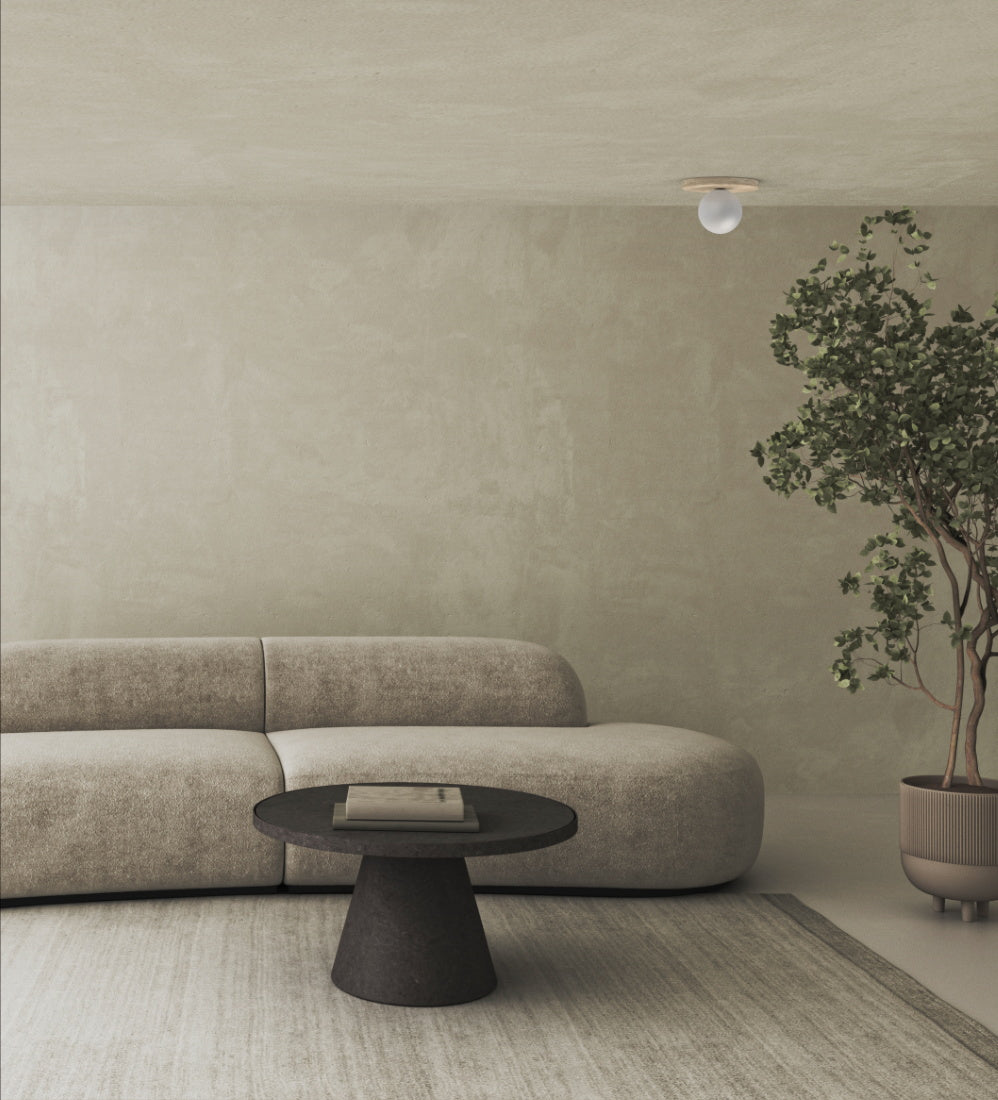 Arthaen Modern Minimalist Marble Travertine Flushmount Sconce Wall Lamp - Letslighting