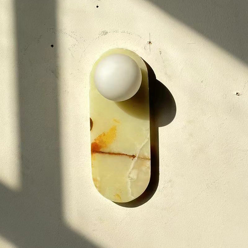 Syraeia Modern Minimalist Marble Jade Wall Lamp - Letslighting