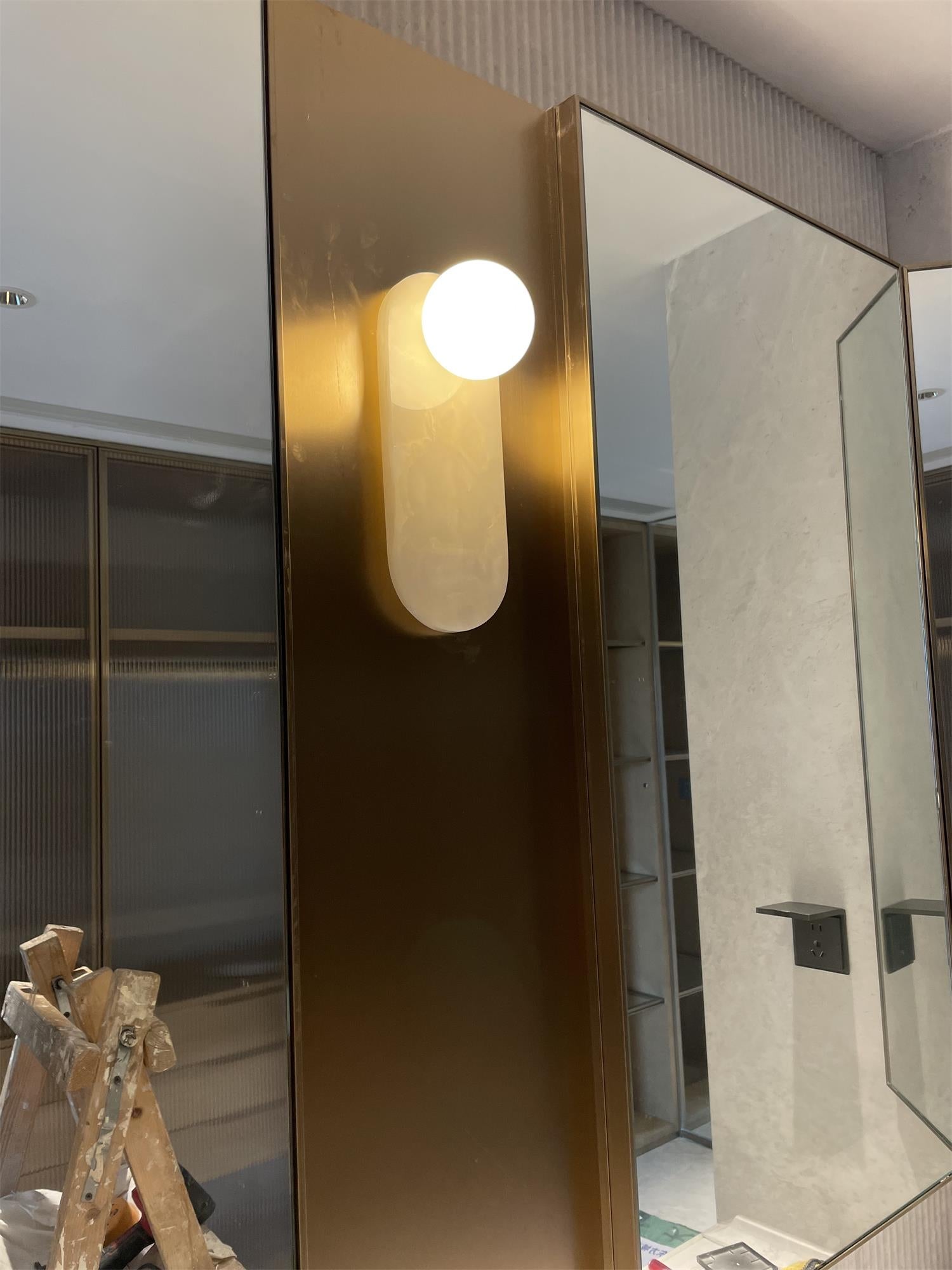 Syraeia Modern Minimalist Marble Jade Wall Lamp - Letslighting