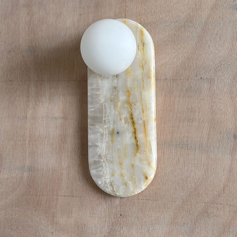Comarion Nordic Art Weißer Marmor Jade Wandleuchte-Letslighting
