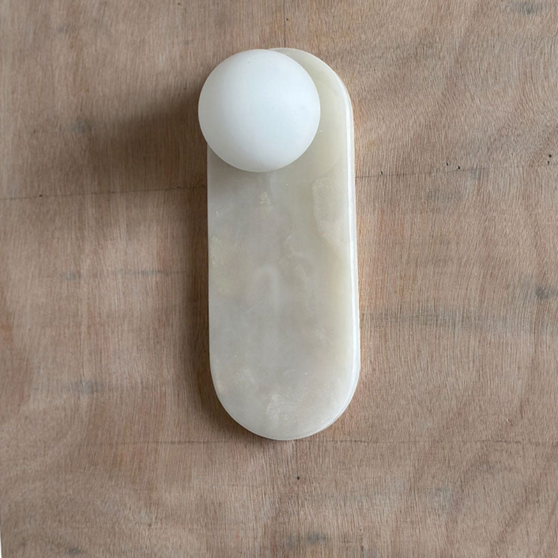 Comarion Nordic Art Weißer Marmor Jade Wandleuchte-Letslighting
