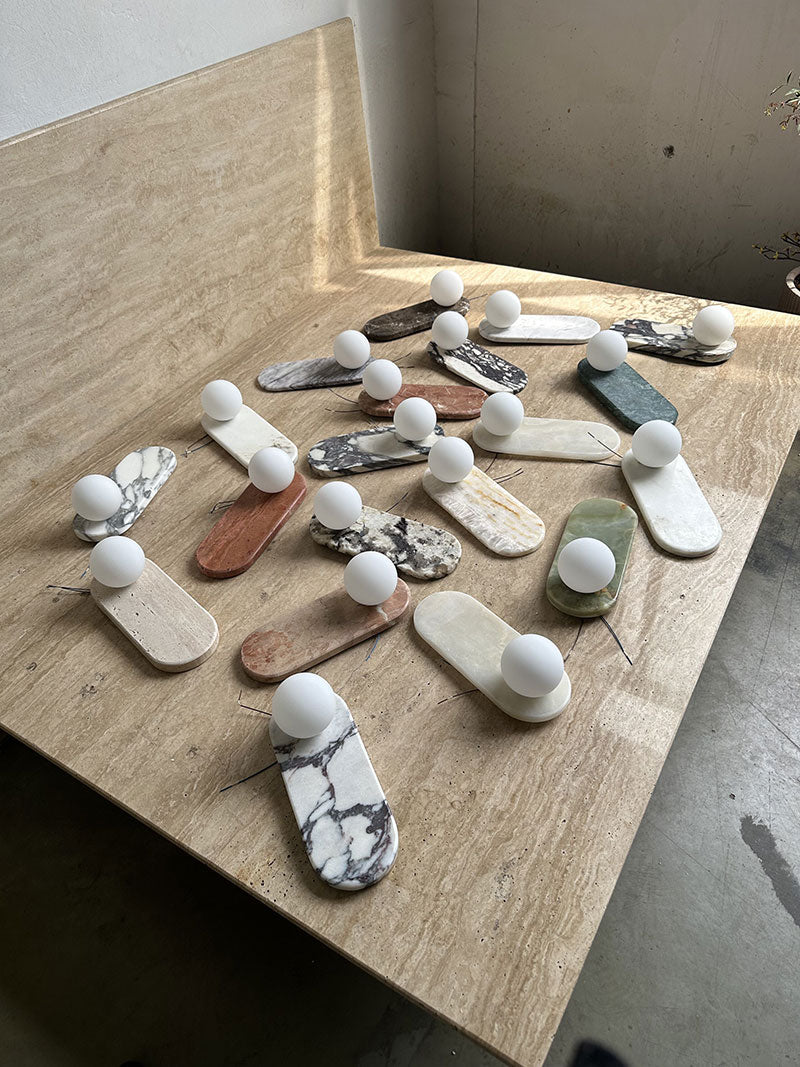 Lucie Premium Nordic Oval Marble Glass Wall Lamp - Letslighting