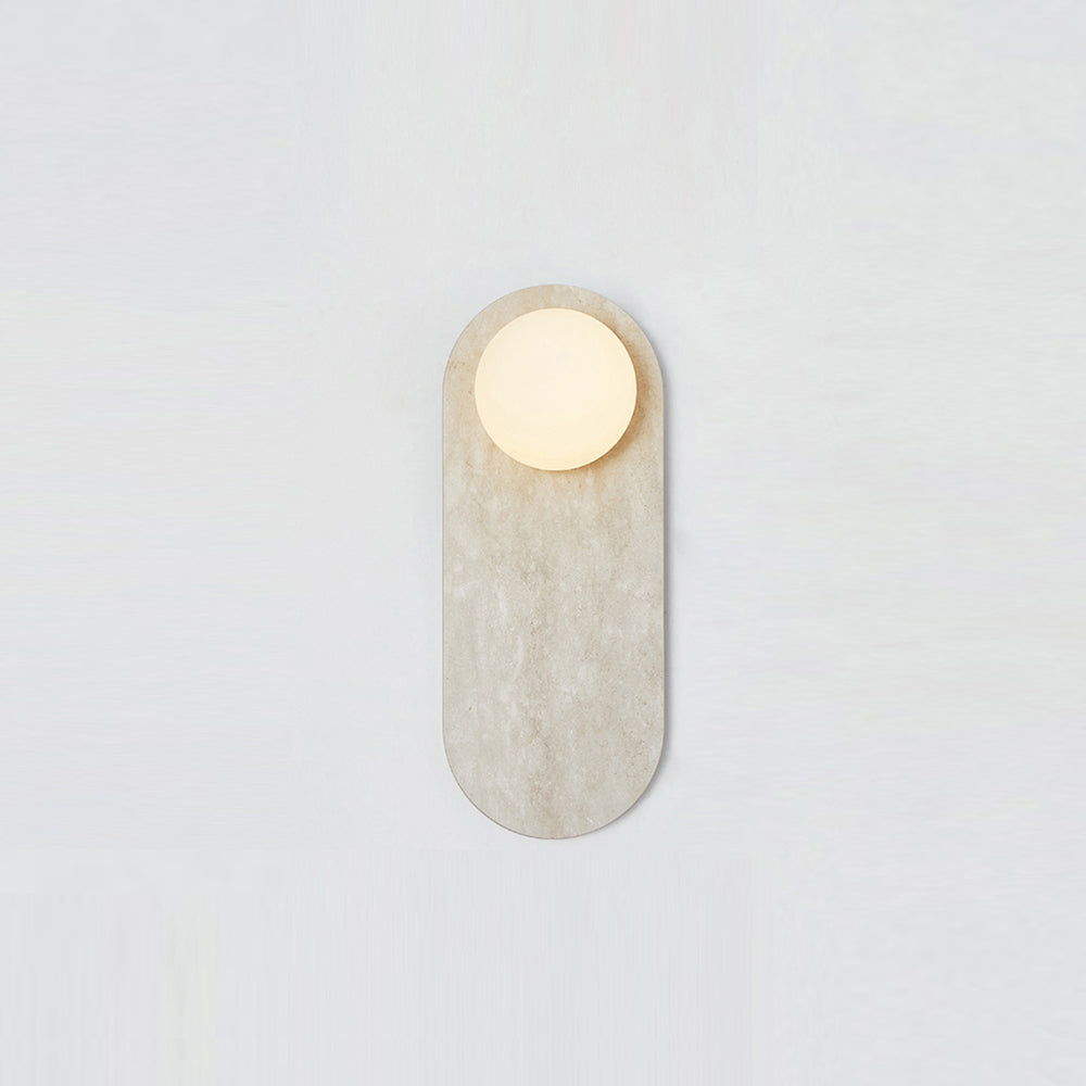 Lucie Premium Nordic Oval Marble Glass Wall Lamp - Letslighting