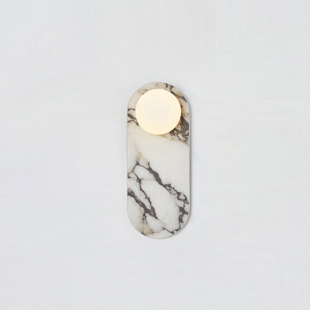 Lucie Premium Nordic Oval Marble Glass Wall Lamp - Letslighting