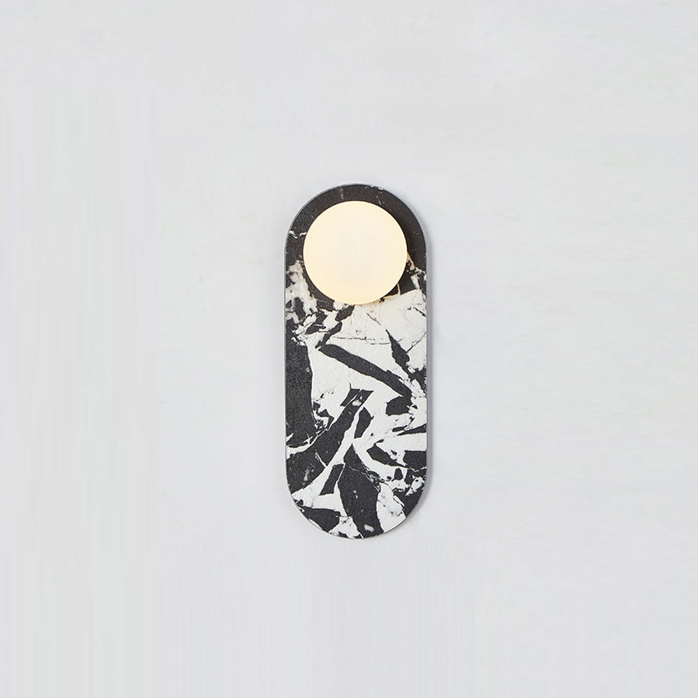 Lucie Premium Nordic Oval Marble Glass Wall Lamp - Letslighting