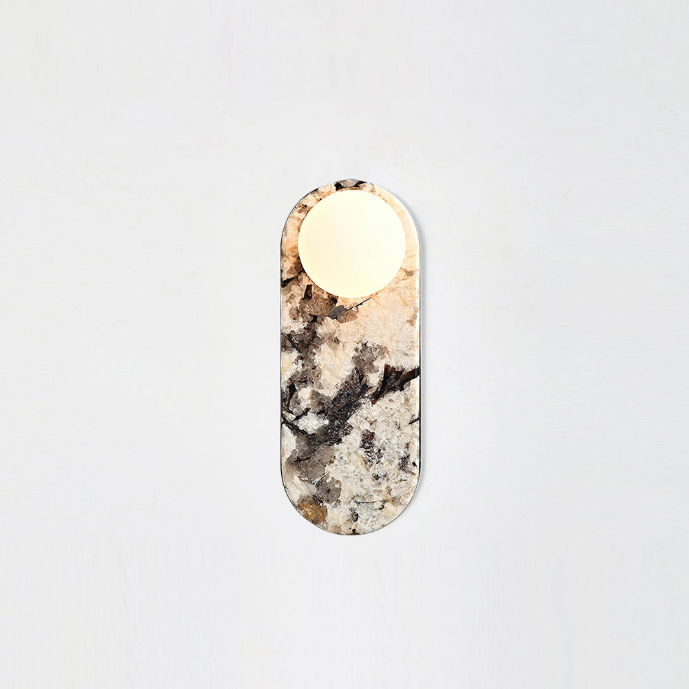 Lucie Premium Nordic Oval Marble Glass Wall Lamp - Letslighting