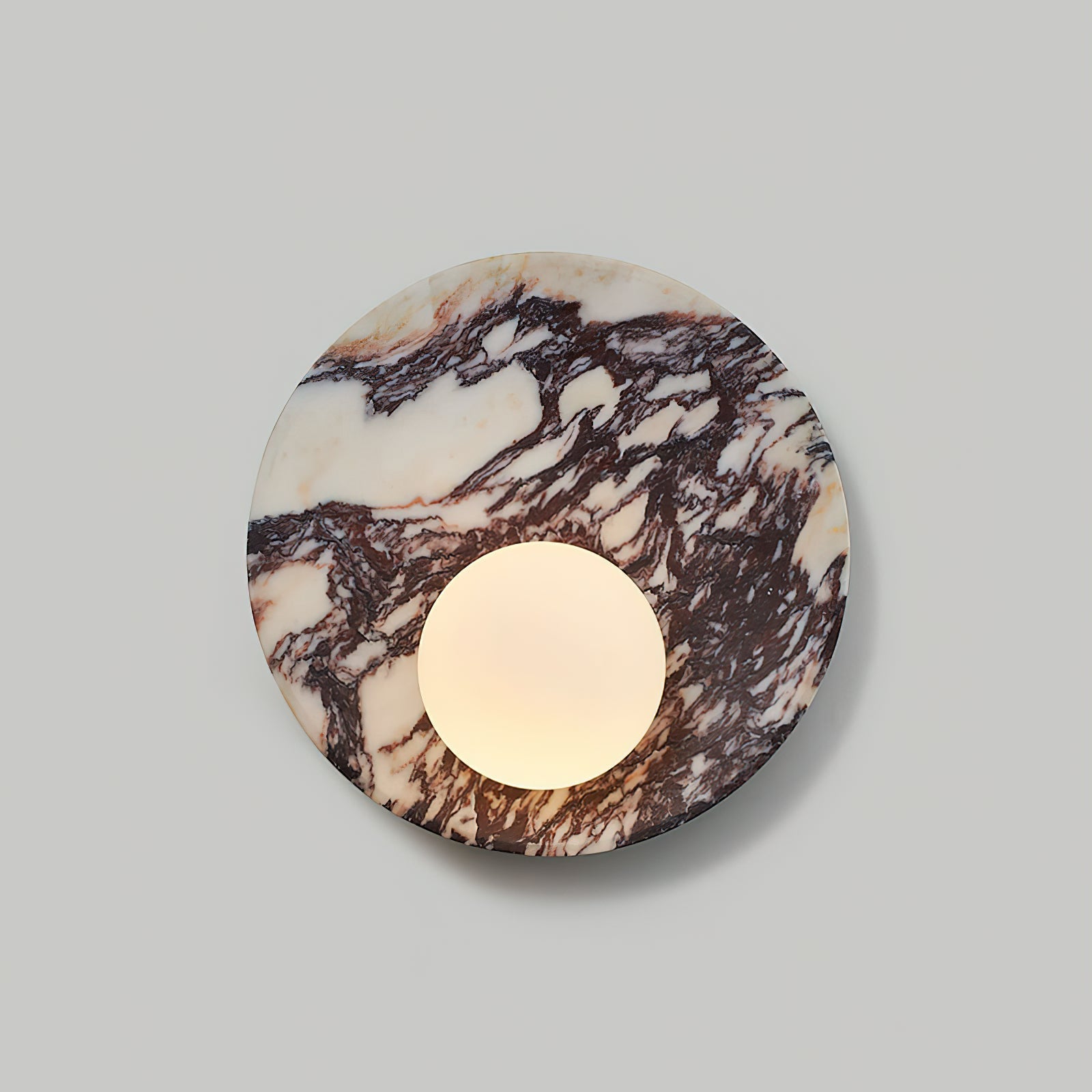Uphae Premium Nordic Round Marble Glass Wall Lamp - Letslighting
