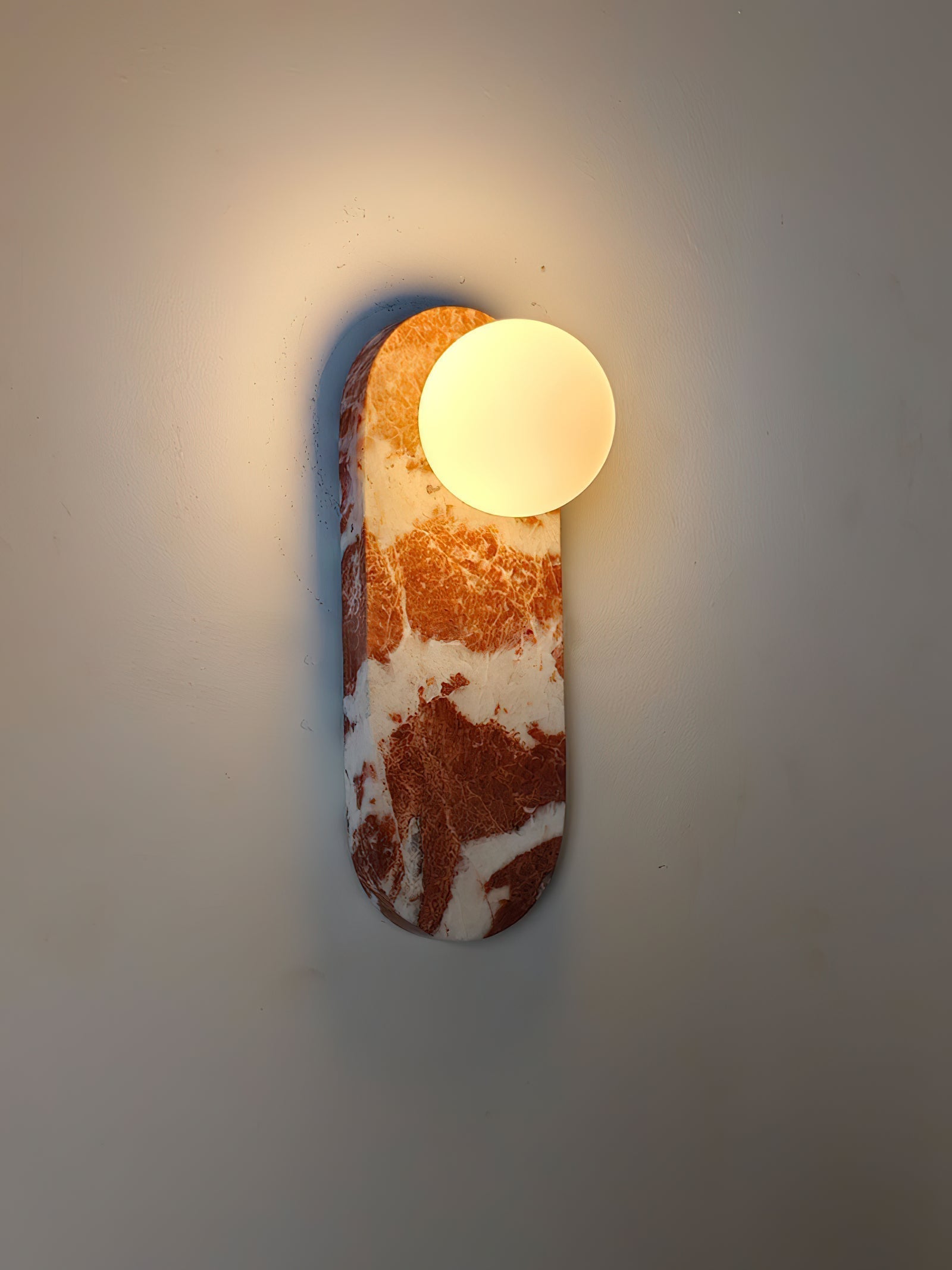 Olnoreth Premium Nordic Art Marble Glass Wall Lamp - Letslighting