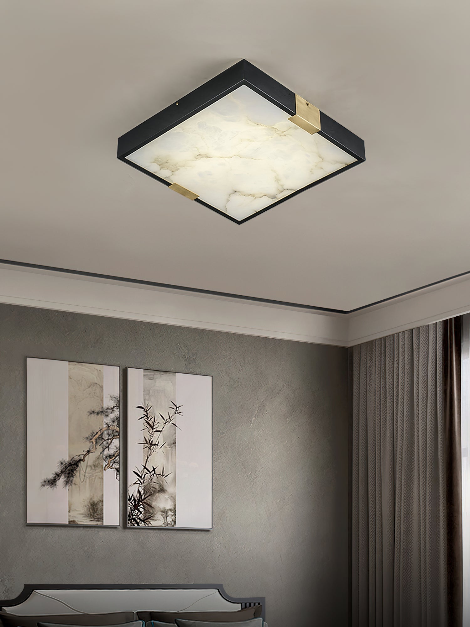Uphaara Modern Minimalist Alabaster Ceiling Light - Letslighting