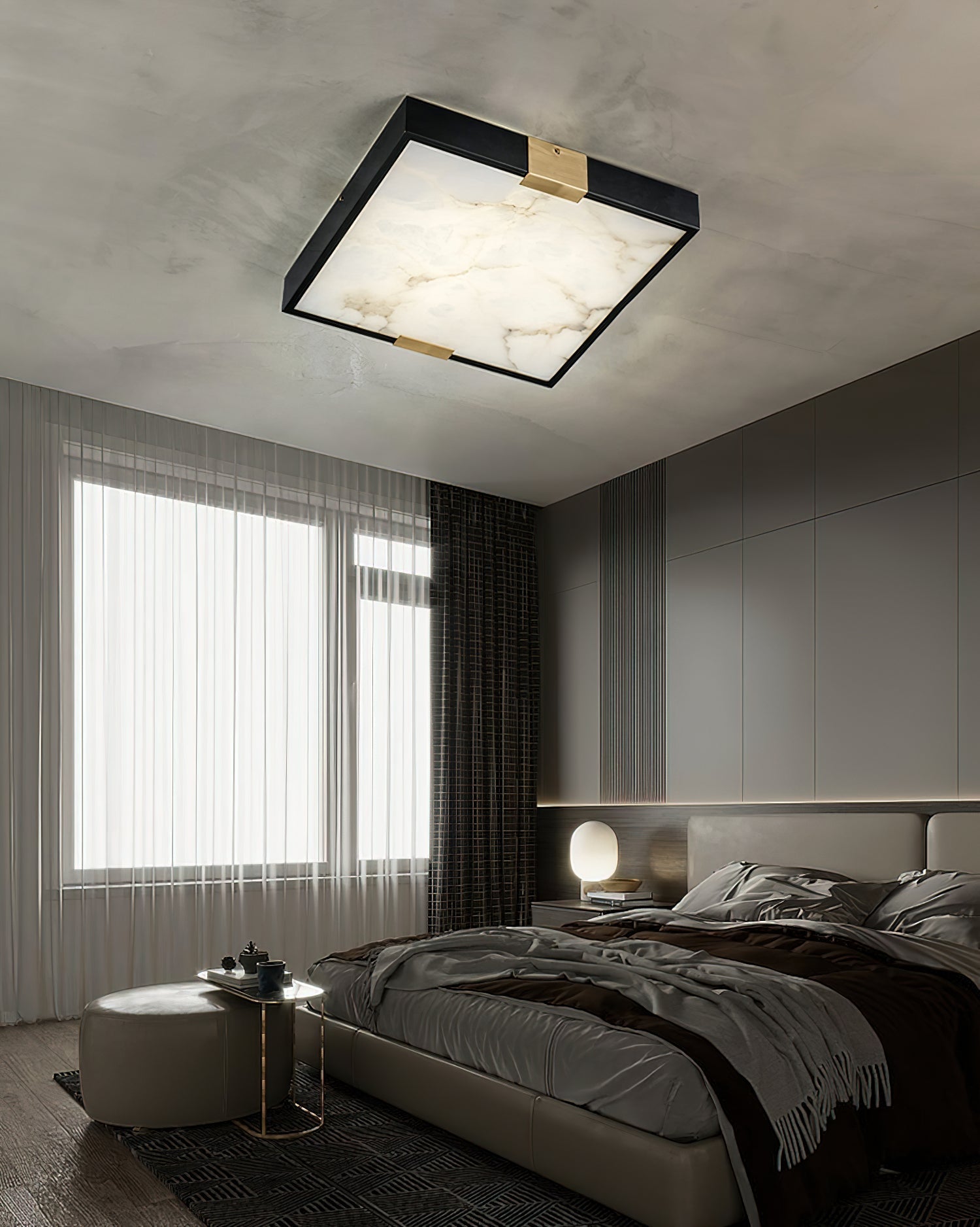 Uphaara Modern Minimalist Alabaster Ceiling Light - Letslighting