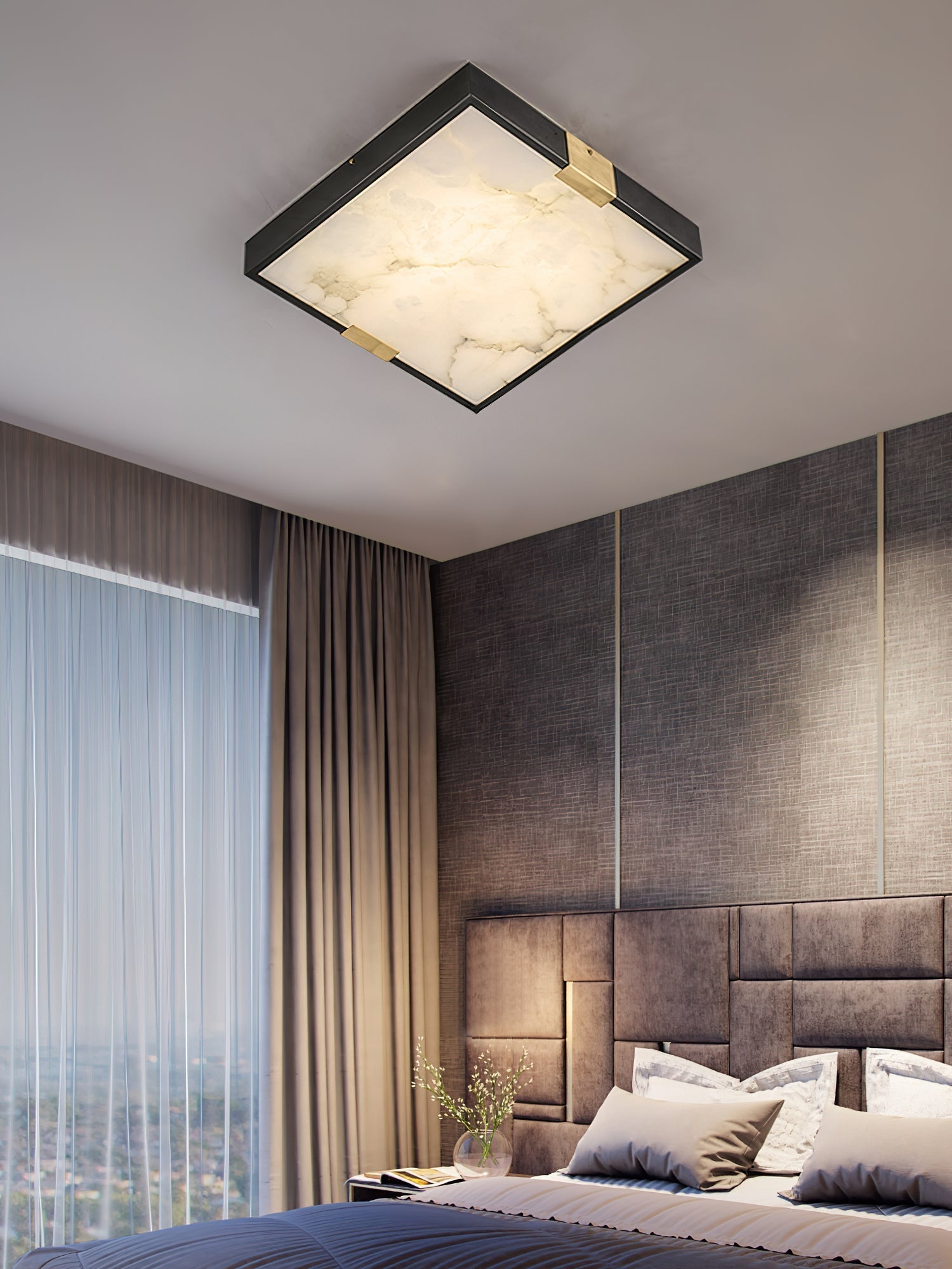 Uphaara Modern Minimalist Alabaster Ceiling Light - Letslighting