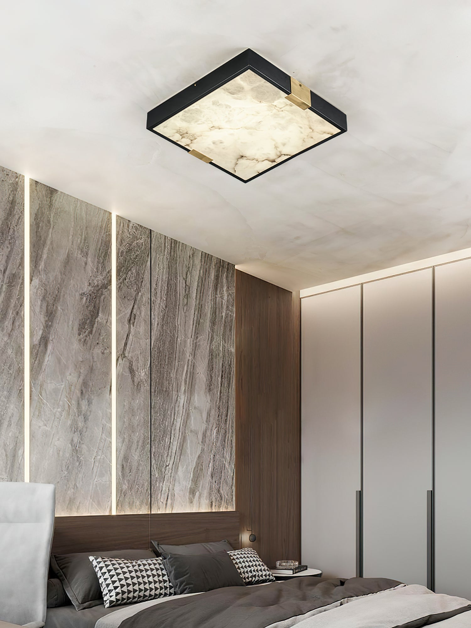 Uphaara Modern Minimalist Alabaster Ceiling Light - Letslighting