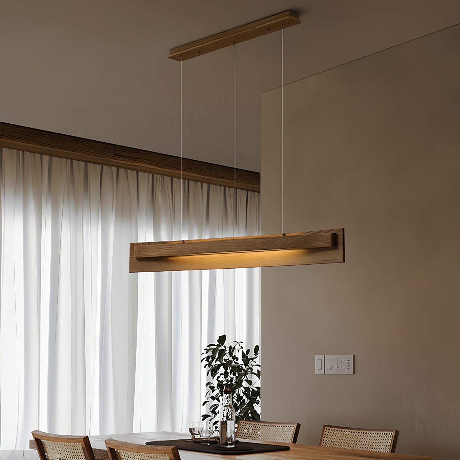 Zaraeyra Minimalistisch Holz Pendelleuchte-Letslighting