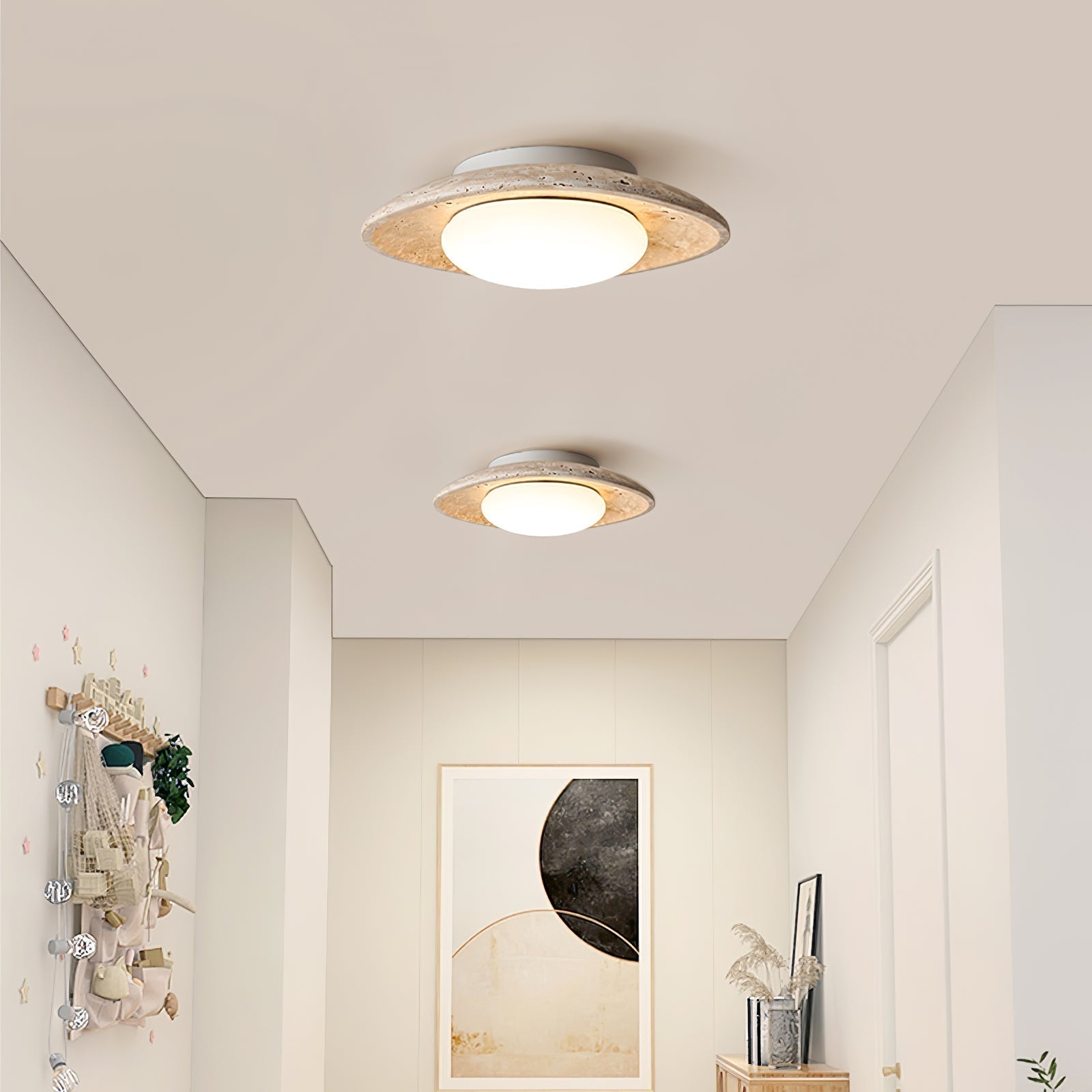 Lena Travertine Ceiling Light - Neutralighting