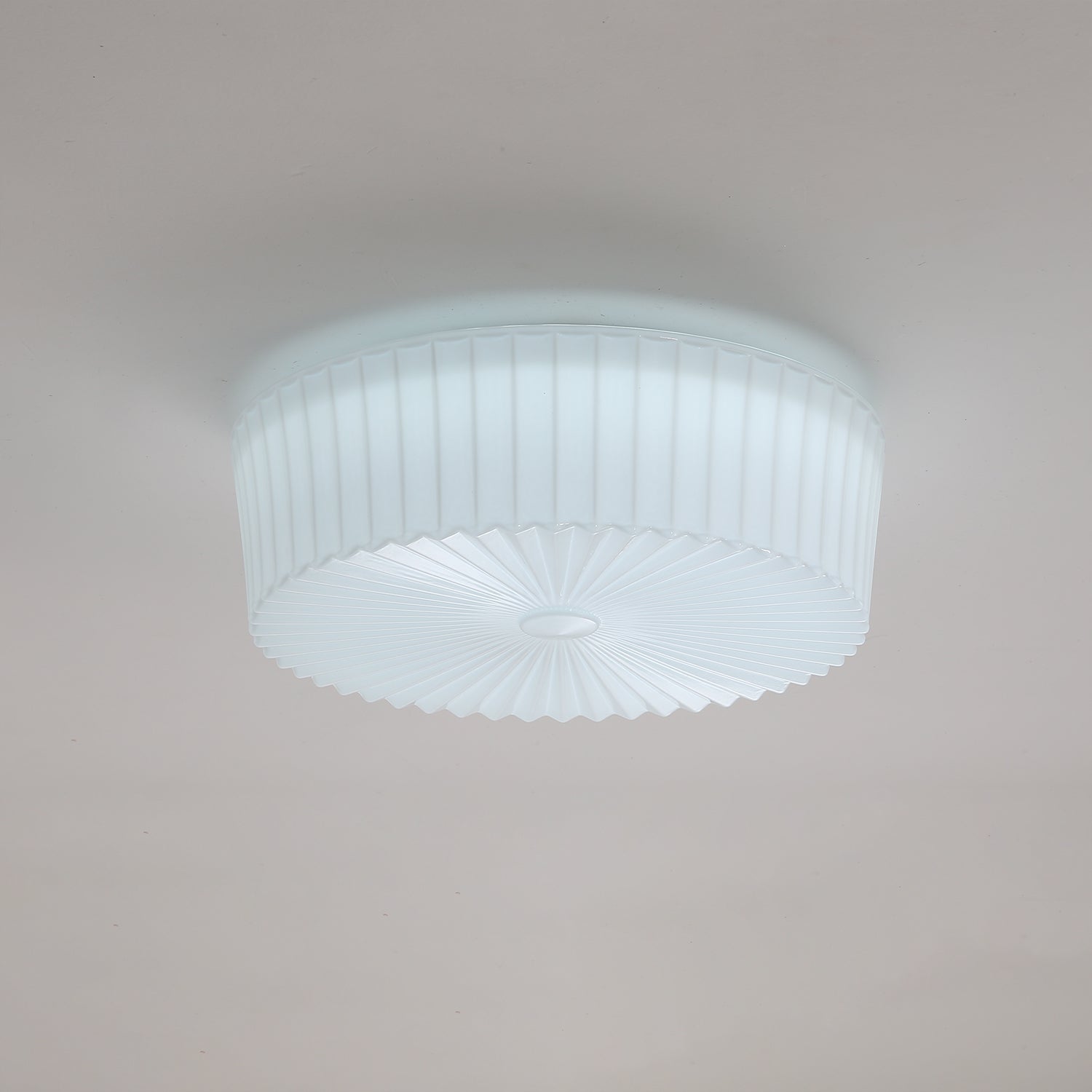 Lustra Deckenleuchte Drum Glas Radiant-Letslighting