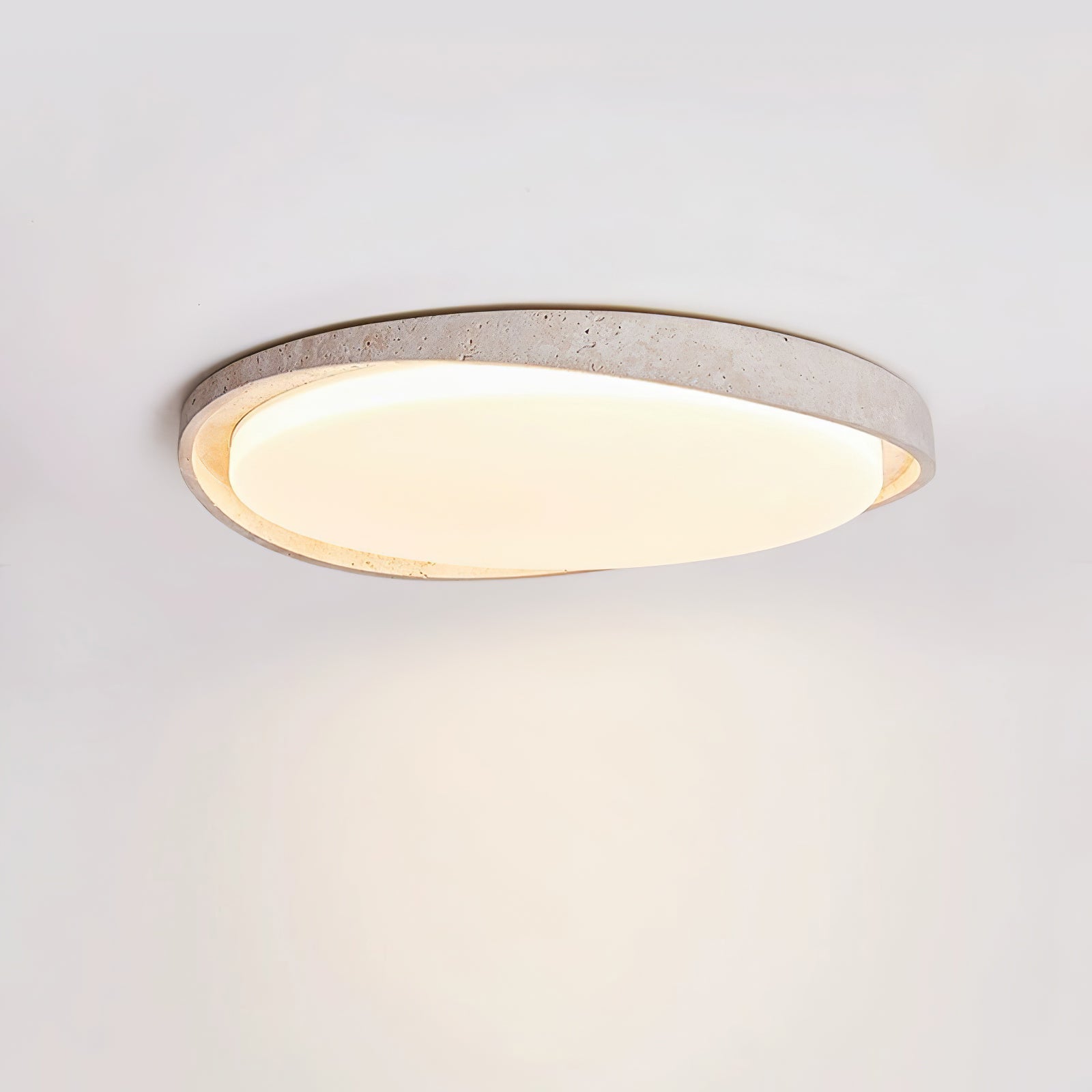 Vanoren Oval Frame Travertine Ceiling Light - Neutralighting