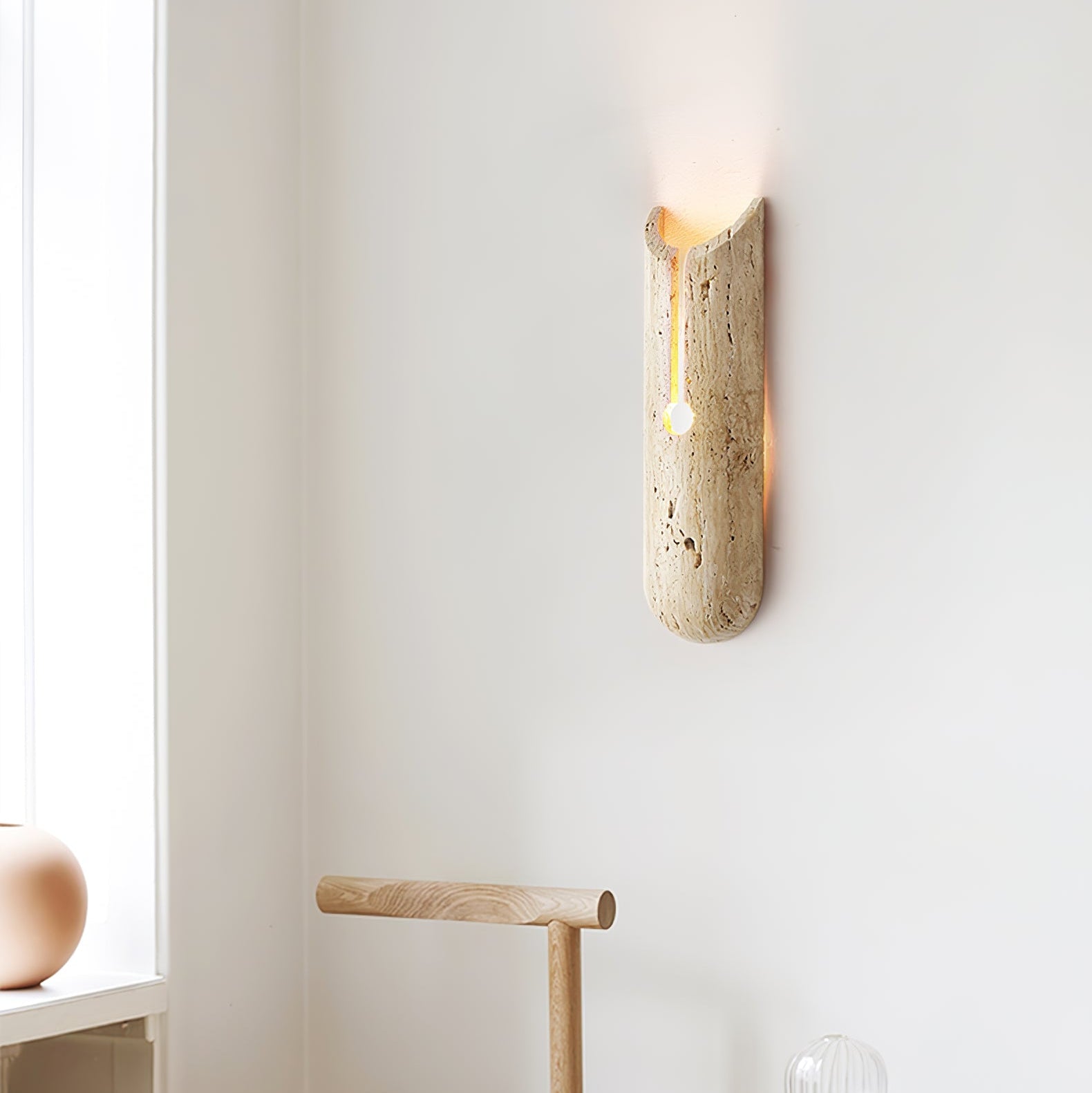 Elraeila Rustic Travertine Wall Light - Neutralighting