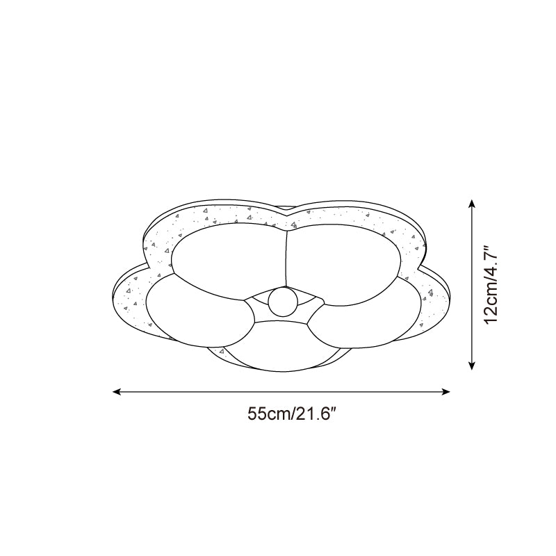 Riita Flower Ceiling Light Travertine - Letslighting