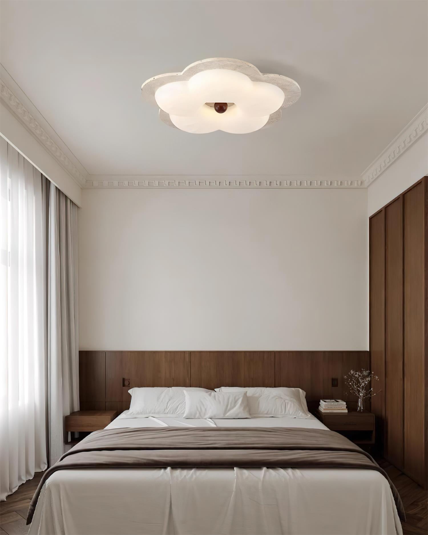 Riita Flower Ceiling Light Travertine - Letslighting