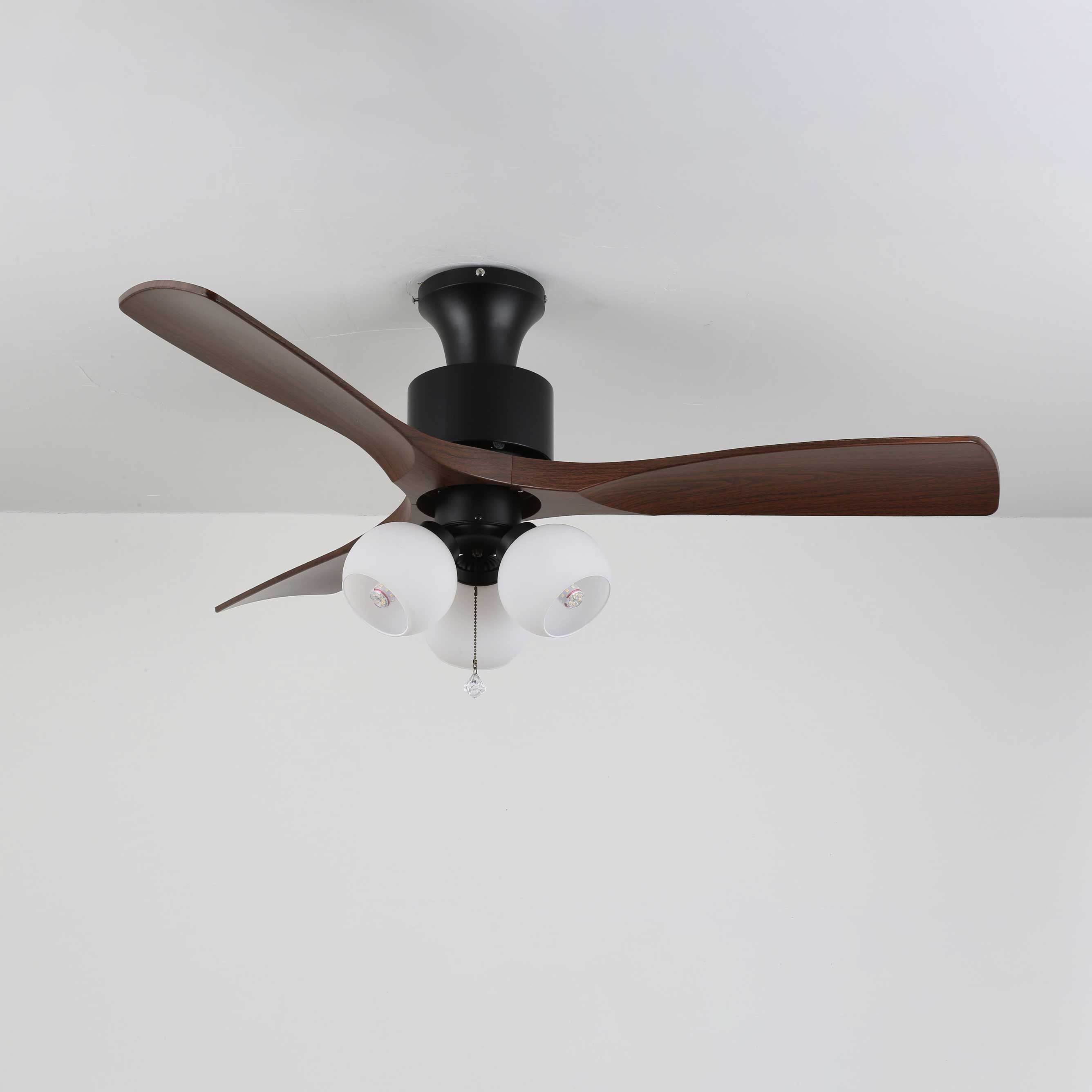 Gwen Vintage Glas Deckenventilatorleuchte