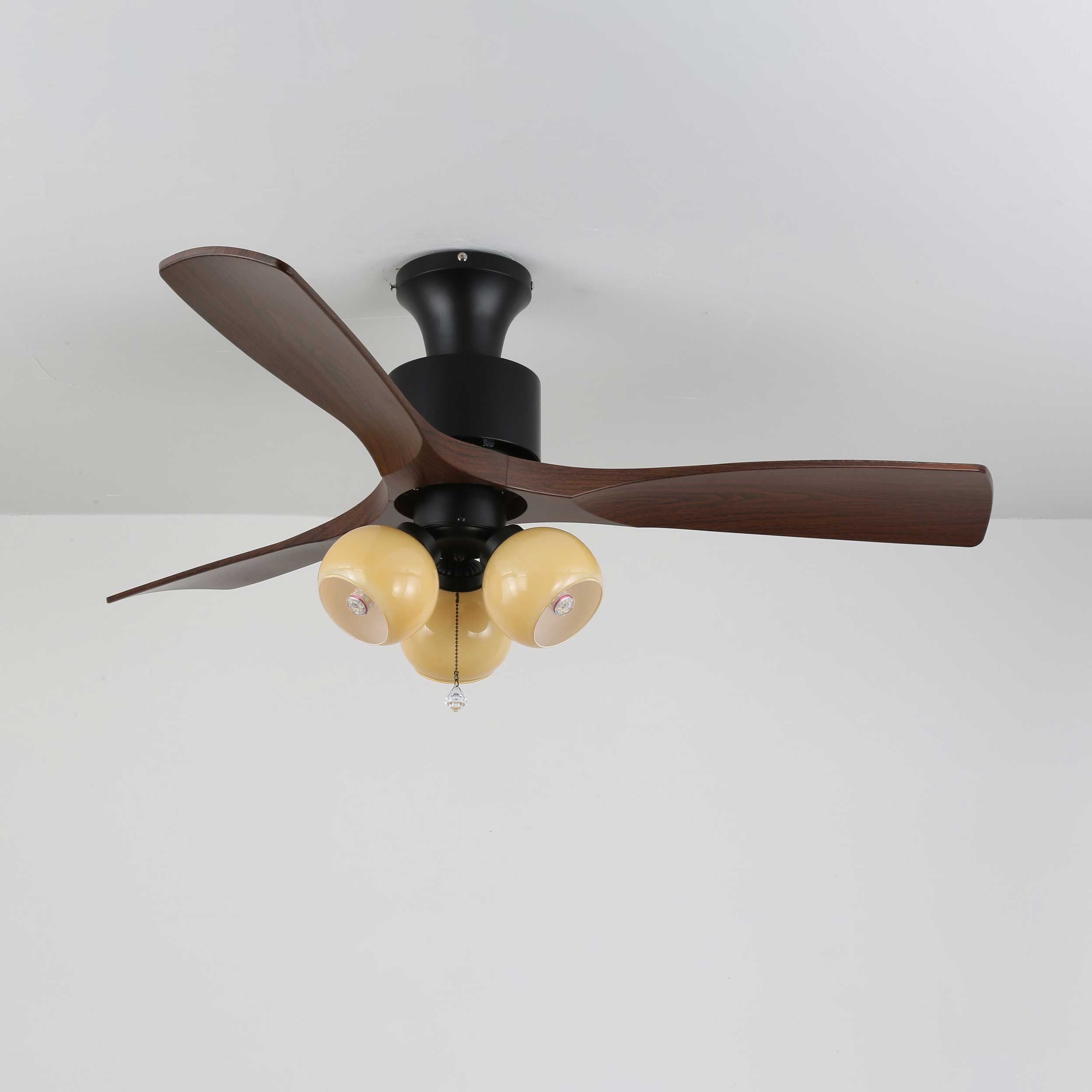 Gwen Vintage Glas Deckenventilatorleuchte