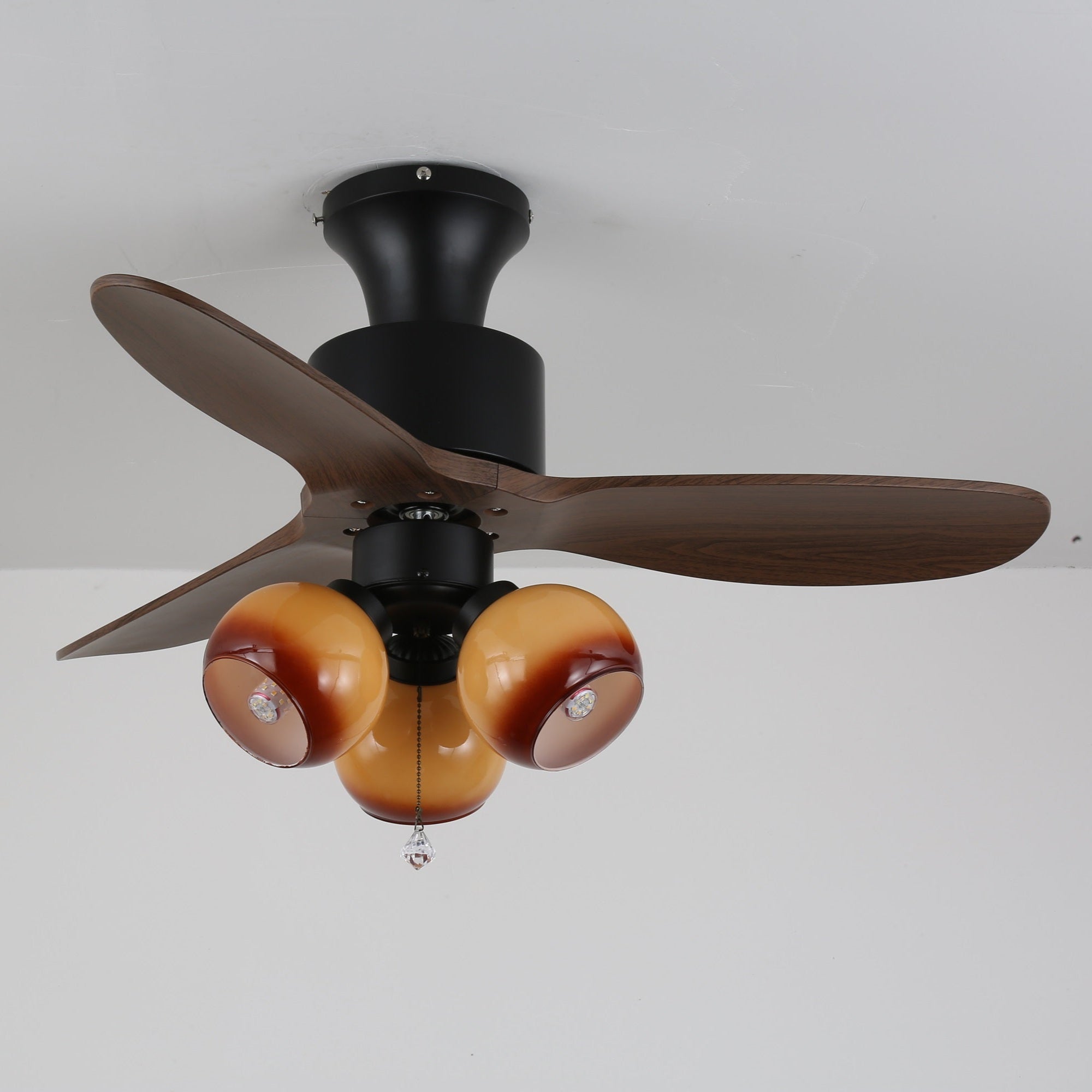 Gwen Vintage Glas Deckenventilatorleuchte