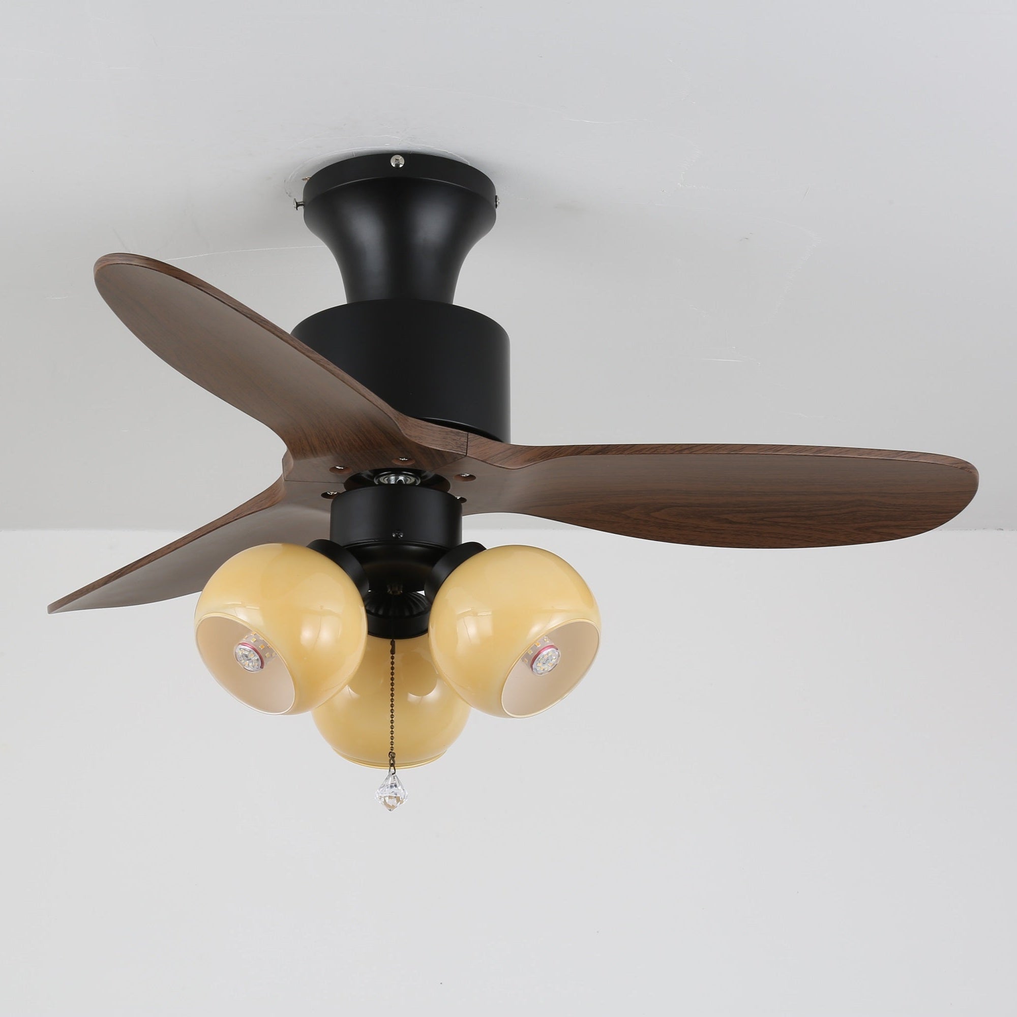 Gwen Vintage Glas Deckenventilatorleuchte