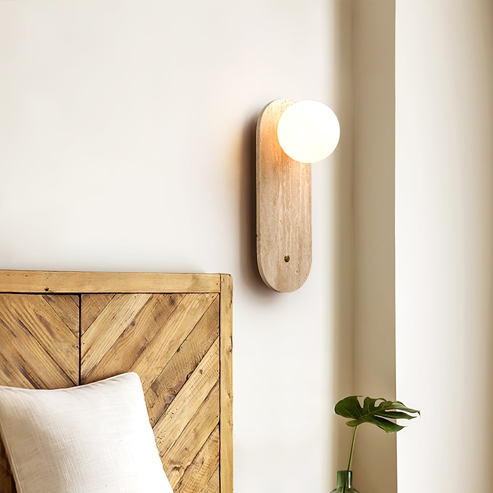 Syloryra Minimalist Travertine Wall Light - Neutralighting