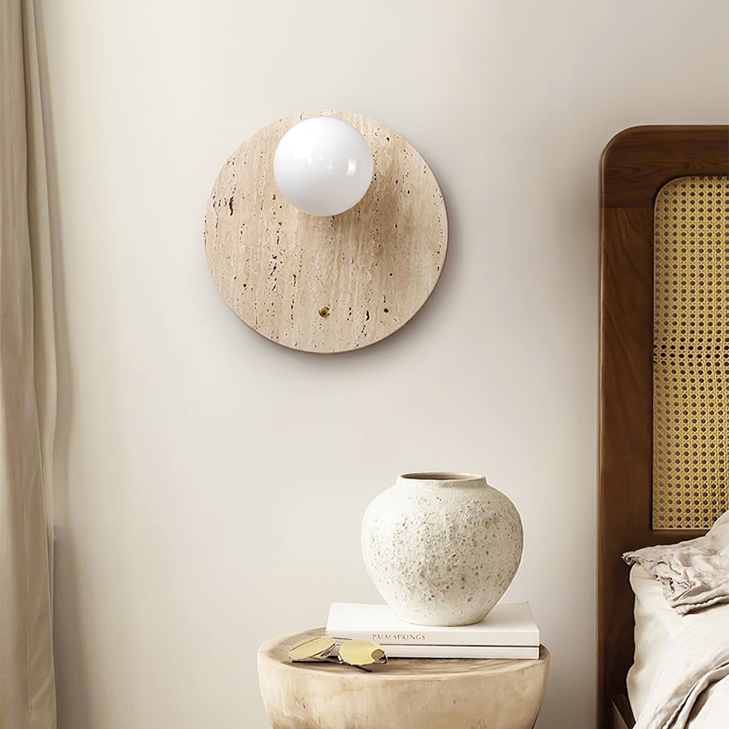 Syloryra Minimalist Travertine Wall Light - Neutralighting