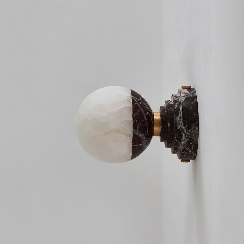 Nythee Modern Minimalist Brass Marble Wall Lamp - Letslighting