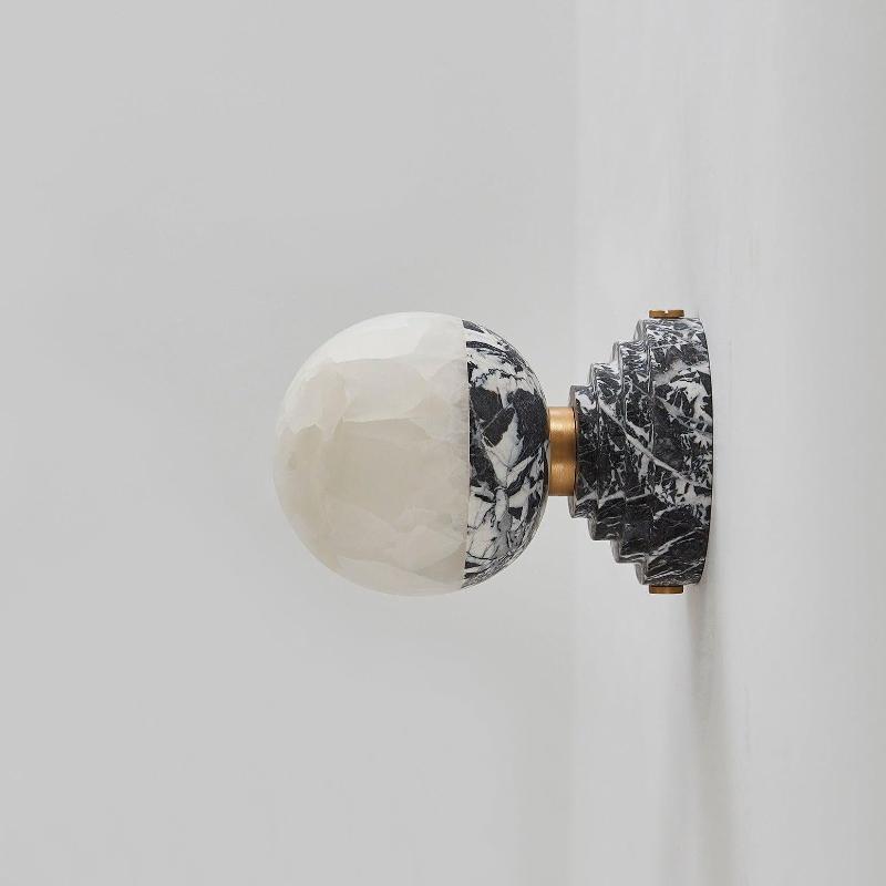 Nythee Modern Minimalist Brass Marble Wall Lamp - Letslighting