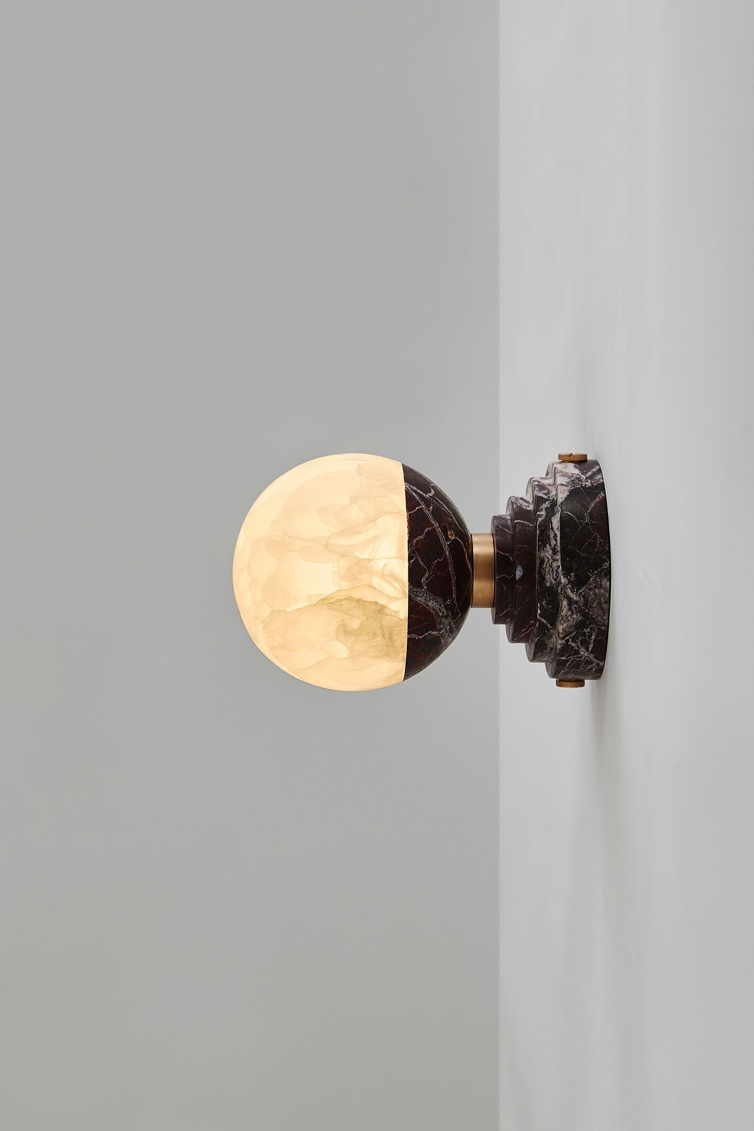 Nythee Modern Minimalist Brass Marble Wall Lamp - Letslighting