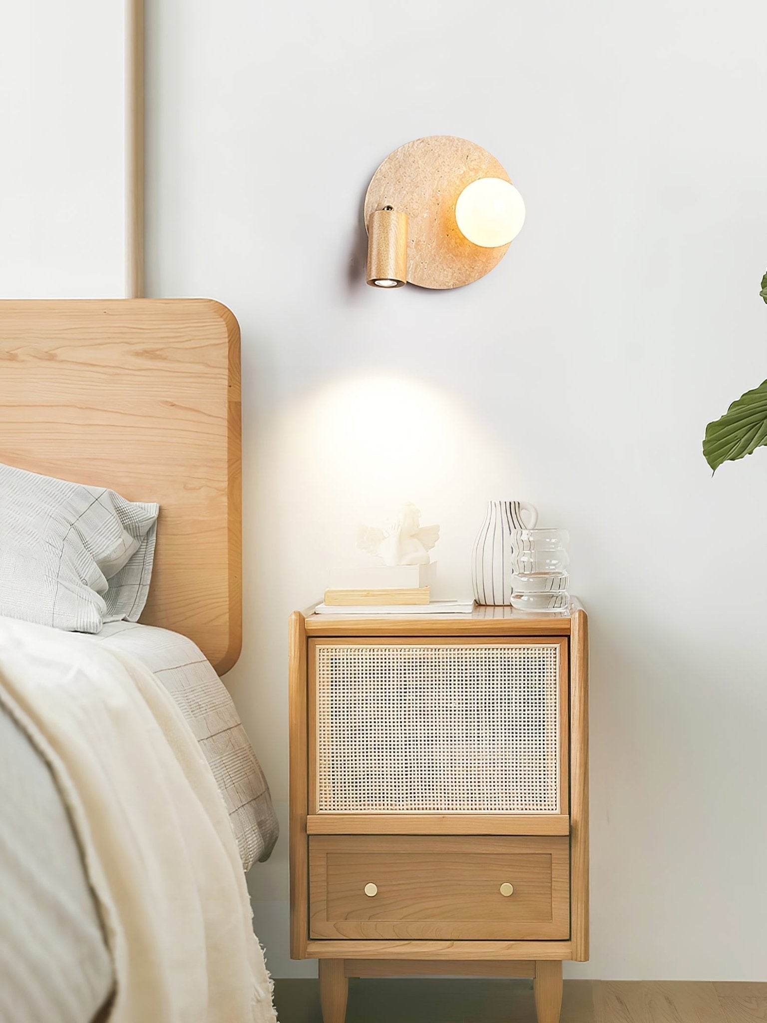 Armara Travertine Disc Wall Light - Neutralighting