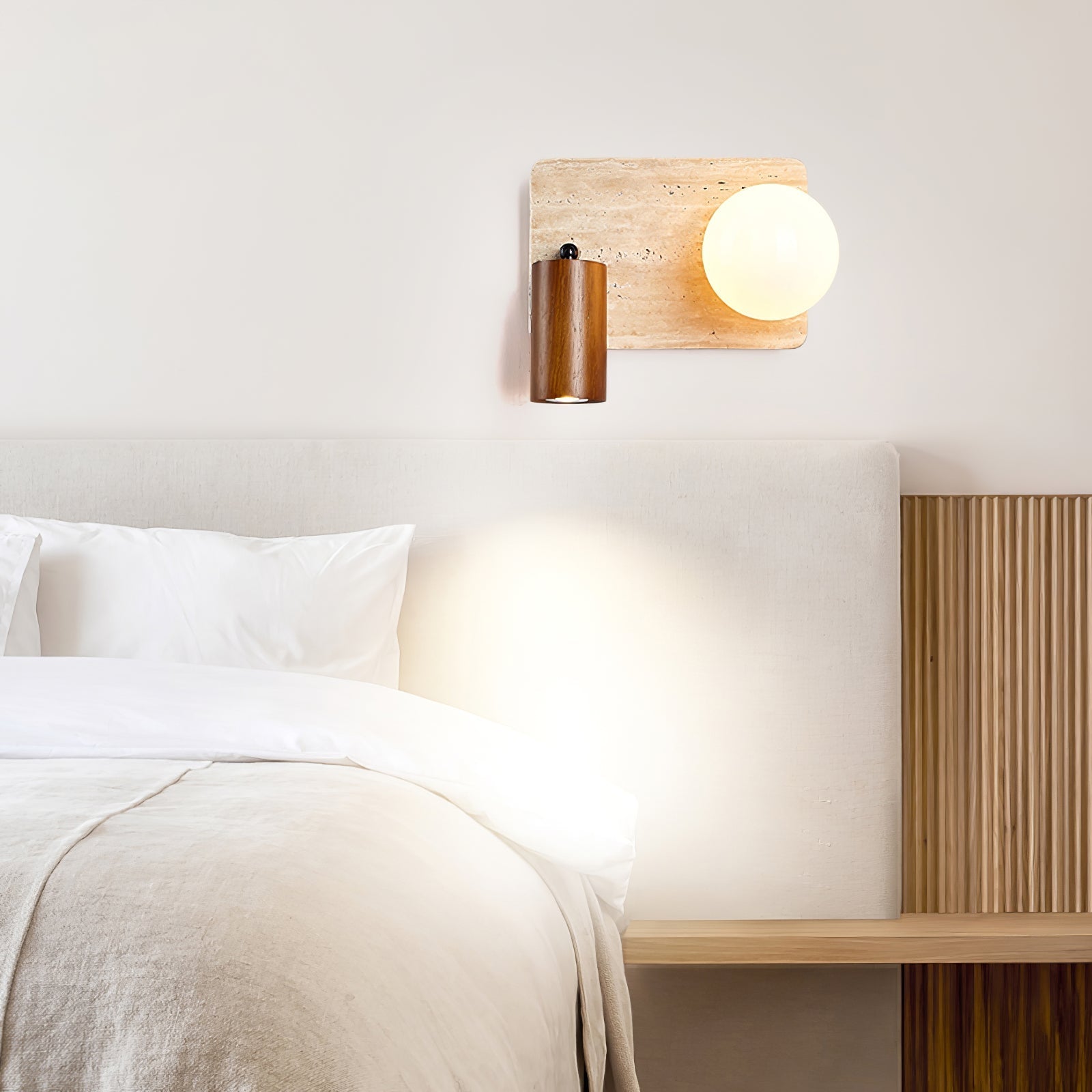Armara Travertine Disc Wall Light - Neutralighting