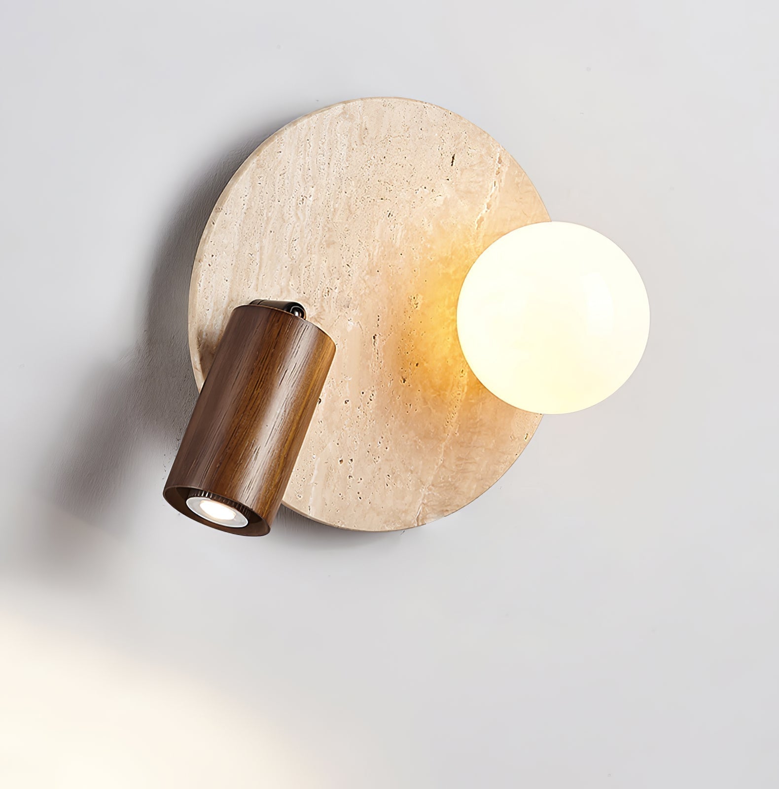 Armara Travertine Disc Wall Light - Neutralighting