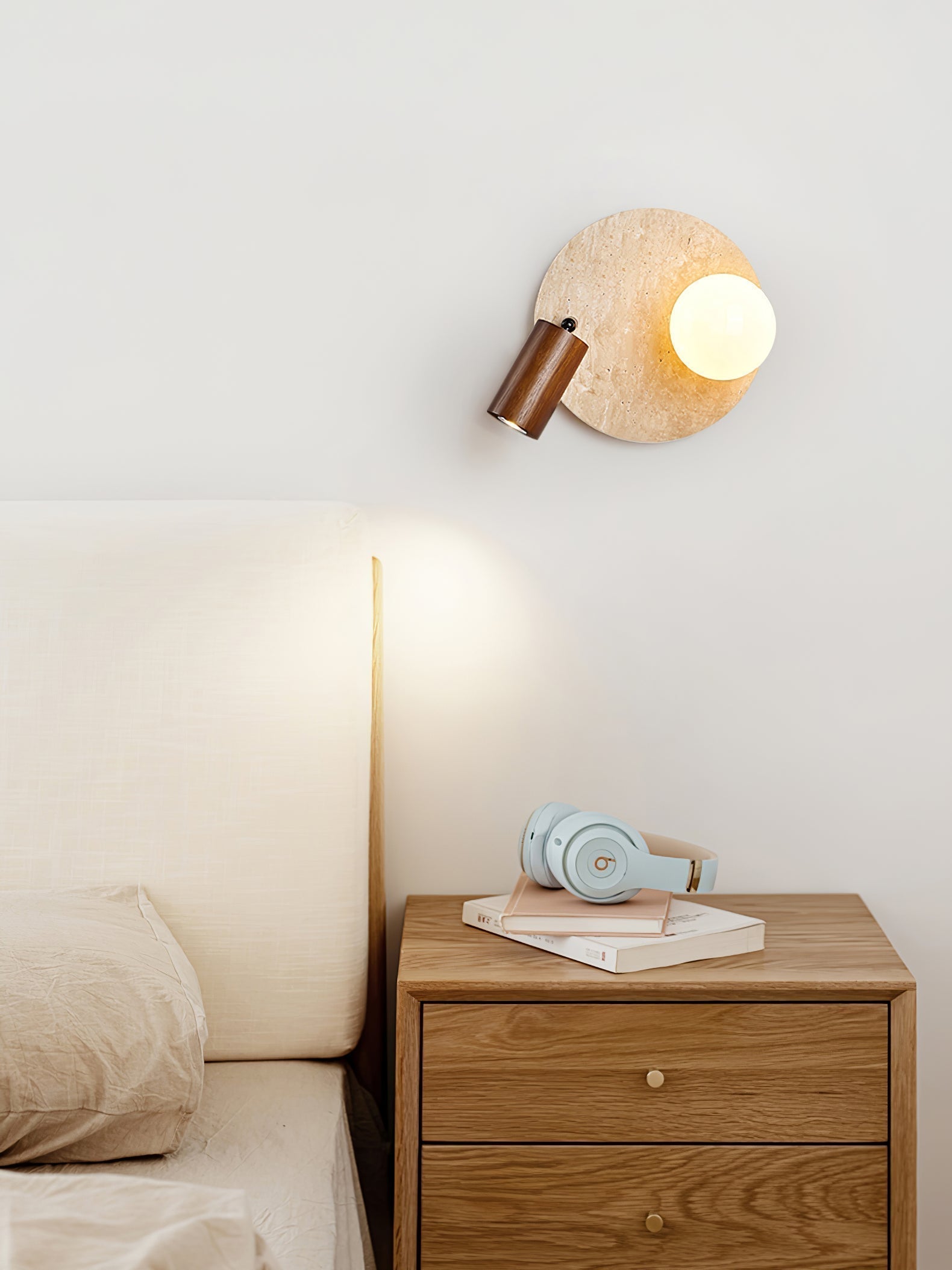 Armara Travertine Disc Wall Light - Neutralighting
