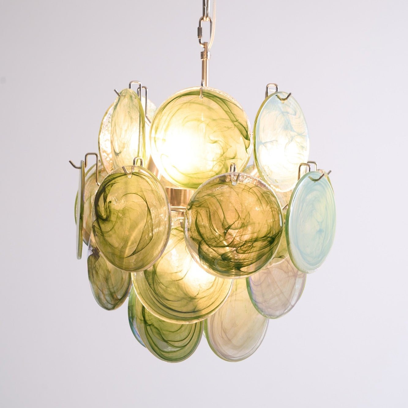 Aurora Chandelier Multicolor Murano Disc Layered Artistic - Neutralighting