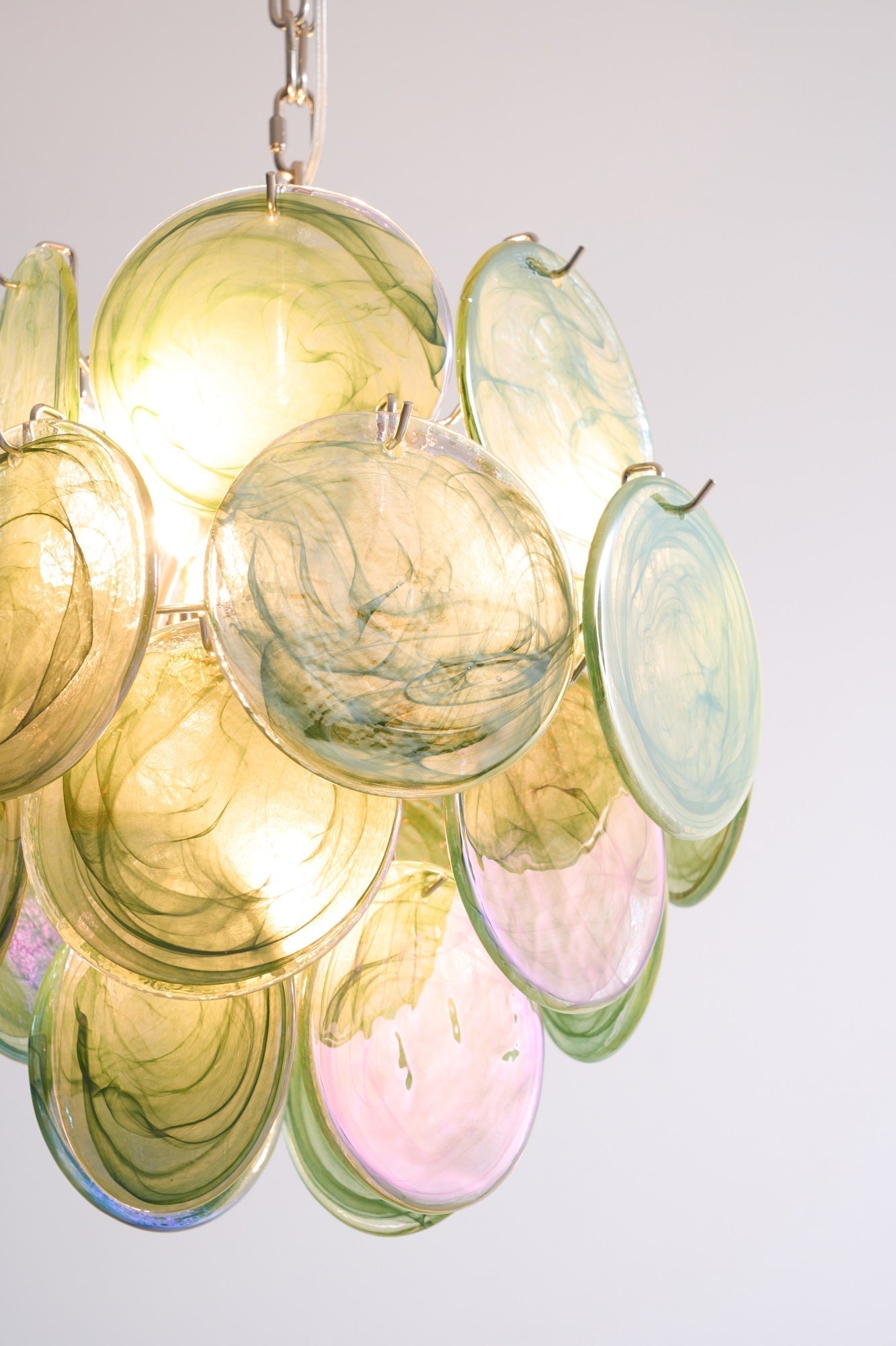 Aurora Chandelier Multicolor Murano Disc Layered Artistic - Neutralighting
