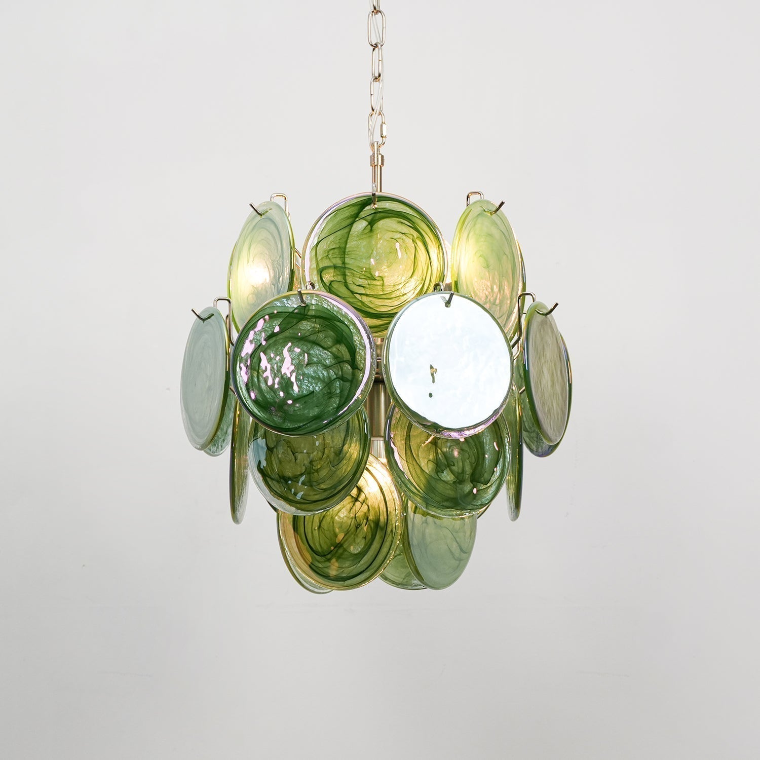 Aurora Chandelier Multicolor Murano Disc Layered Artistic - Neutralighting
