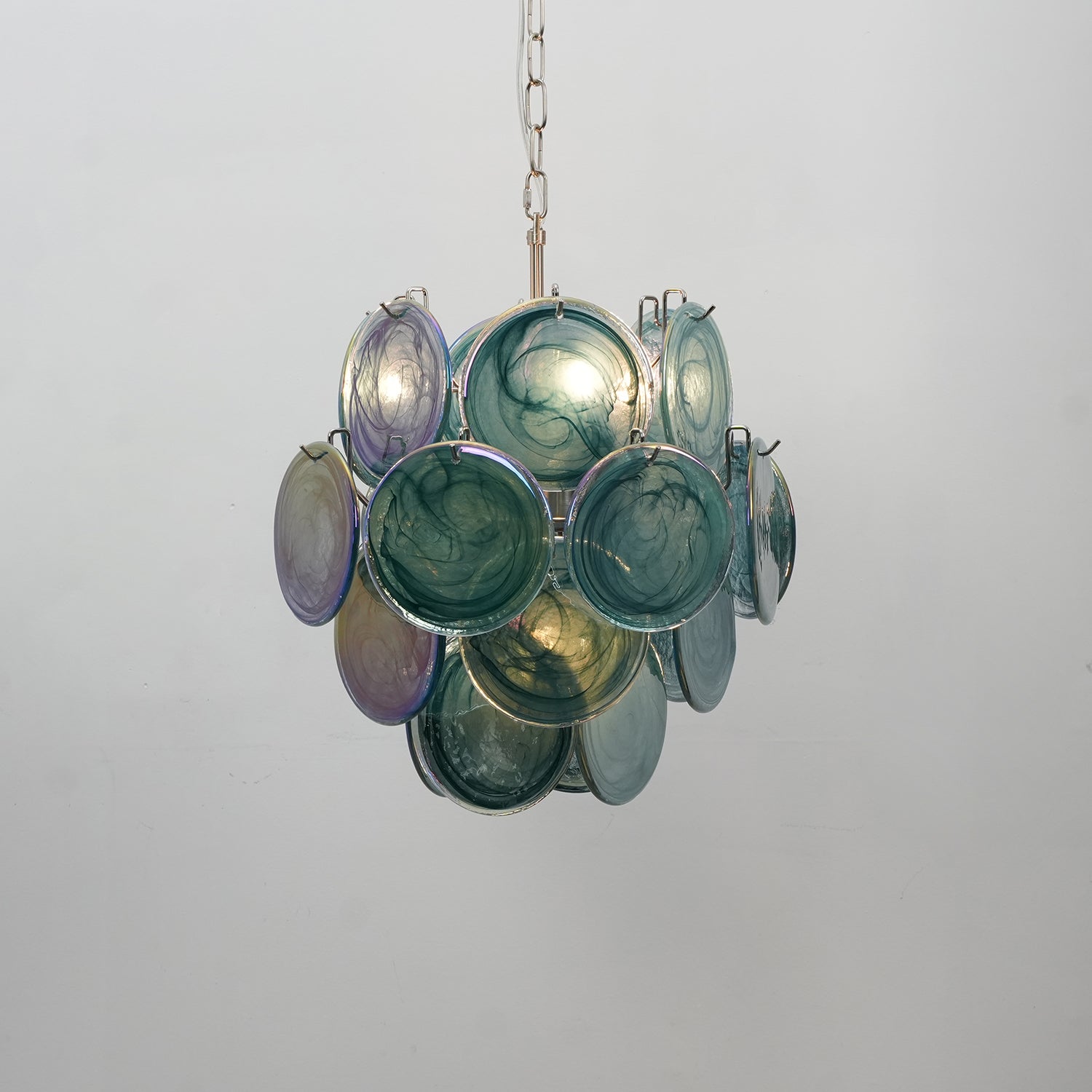 Aurora Chandelier Multicolor Murano Disc Layered Artistic - Neutralighting