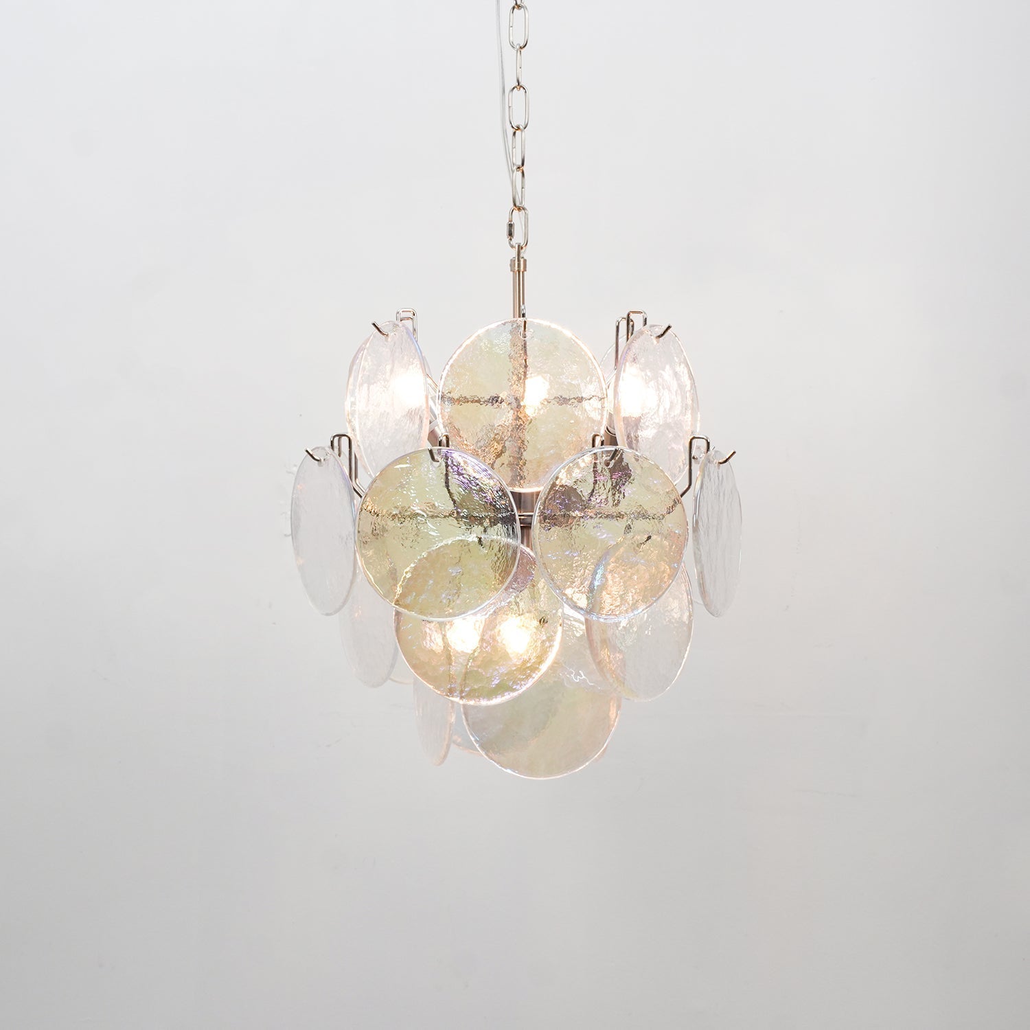 Aurora Chandelier Multicolor Murano Disc Layered Artistic - Neutralighting