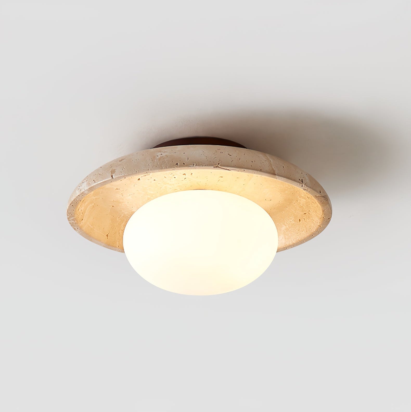 Cataliel Minimalist Travertine Ceiling Light - Neutralighting