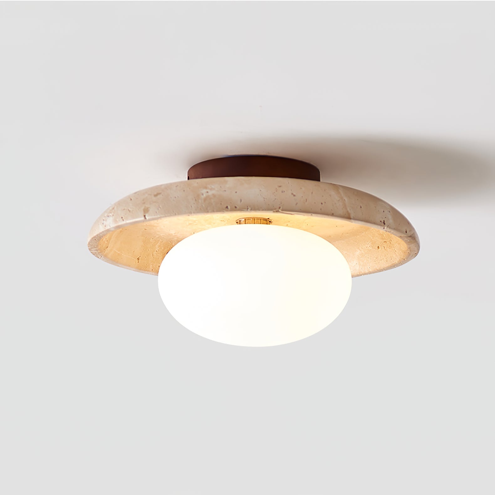 Cataliel Minimalist Travertine Ceiling Light - Neutralighting