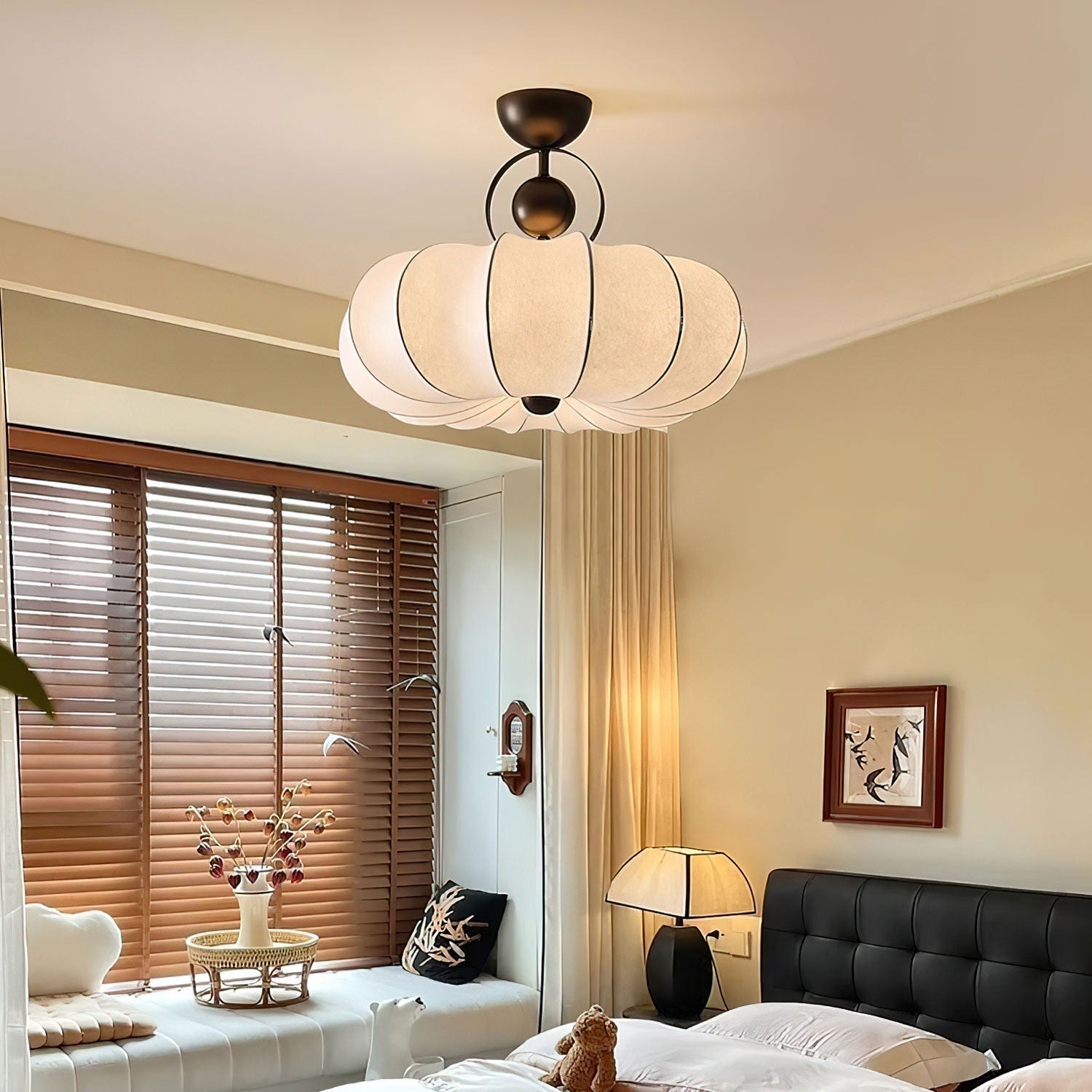 Yunshui Blütenblatt Stoff Bronze Pendelleuchte-Letslighting