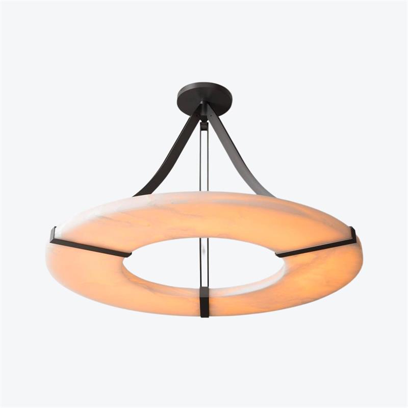 Elirionis Modern Minimalist Metal Alabaster Chandelier - Letslighting