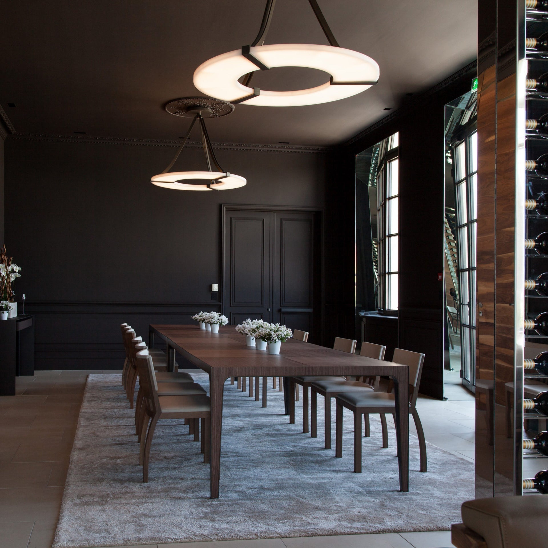 Elirionis Modern Minimalist Metal Alabaster Chandelier - Letslighting