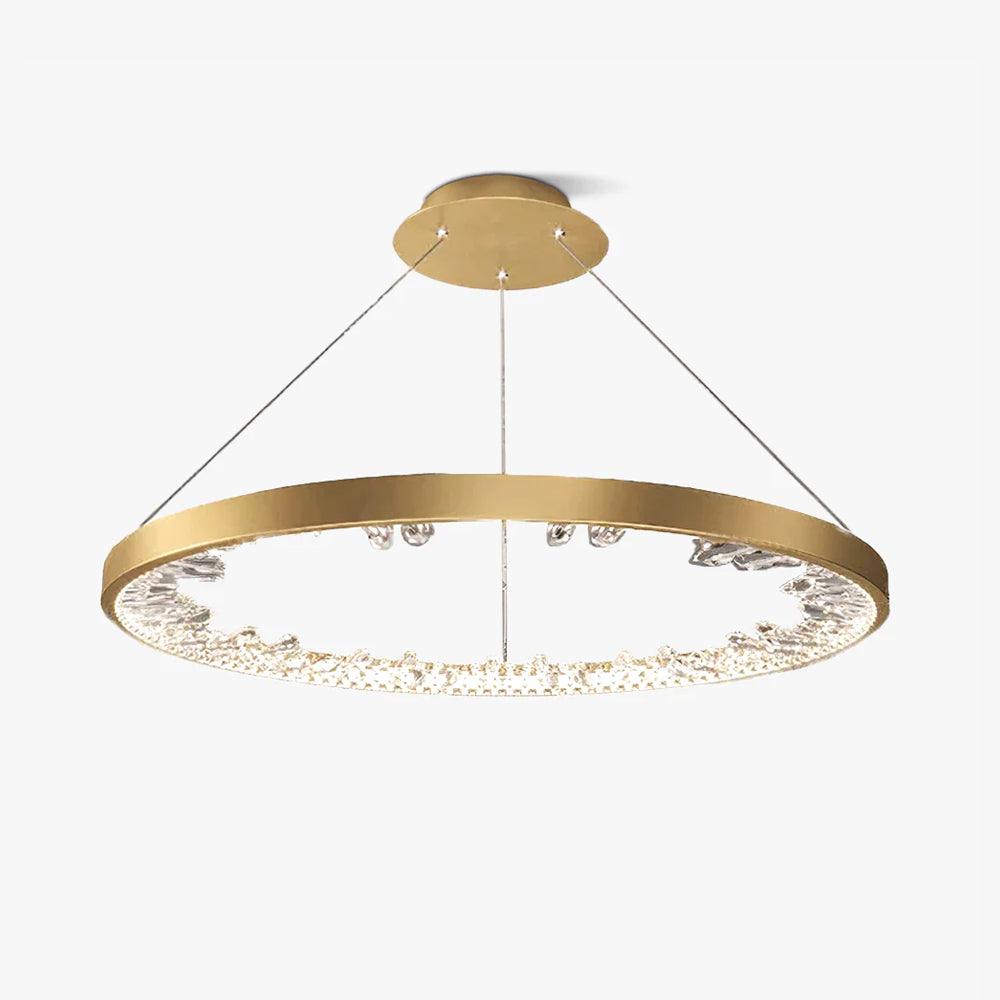 Lustra Kronleuchter Kreis Kristall Gold Ring Elegant-Letslighting